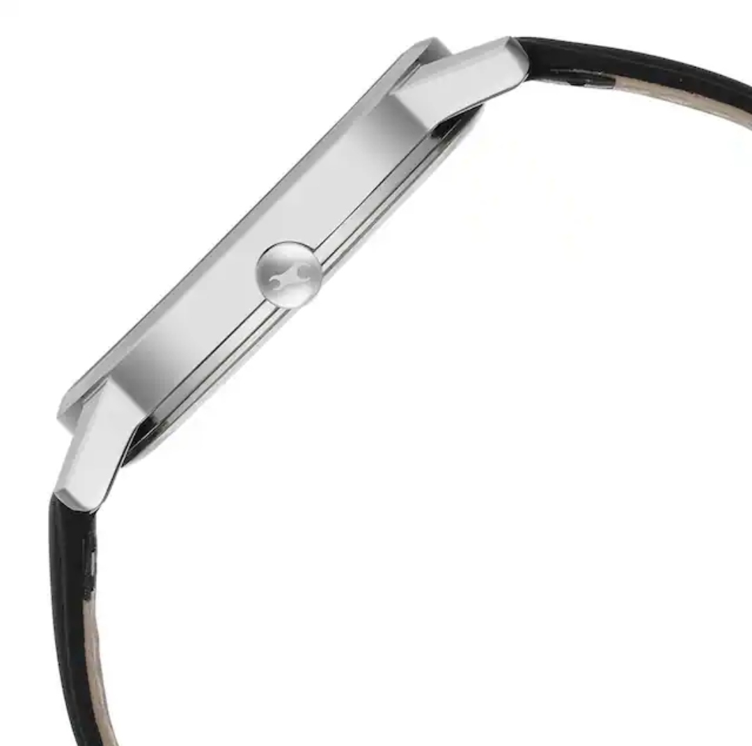 Fastrack 3295SL01 Gents Belt Watch- Black Dial- Silver Bezel- Black Belt- TF Code FT782BM_img_3