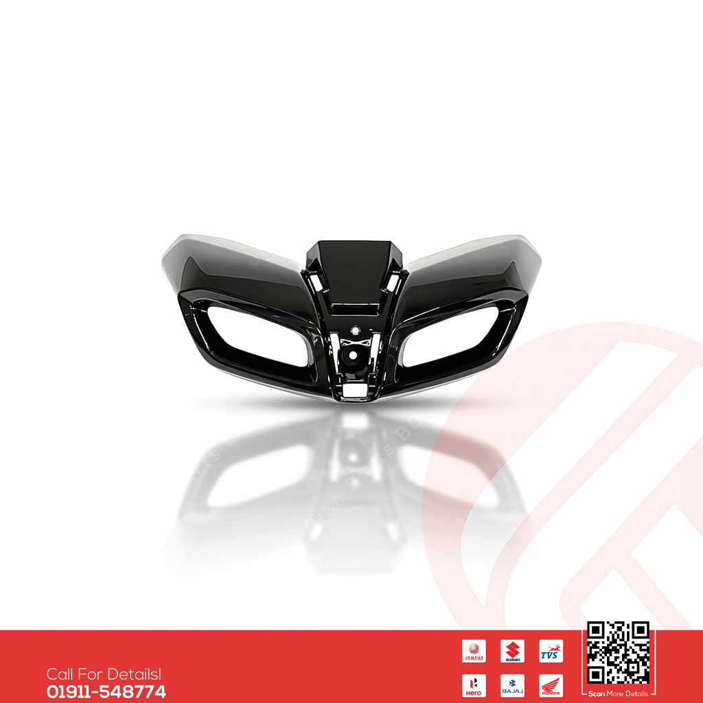 Pilot Light Mask or DRL Mask (Glossy Black) for Yamaha MT15 V2 bike._img_0