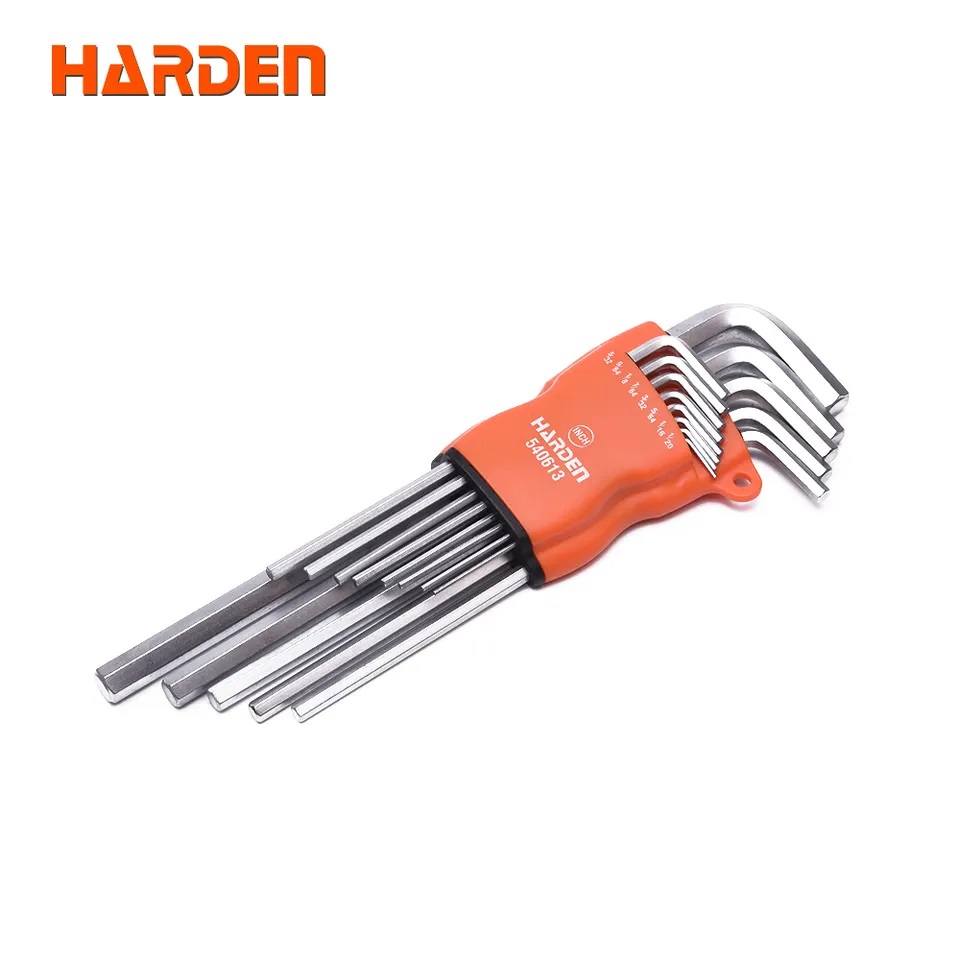 Harden 13Pcs Inch Long Hex Key Wrench Heavy Duty Tools Heat Treat Cr-v 540613