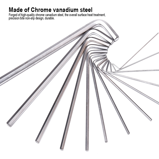 Harden 13Pcs Inch Long Hex Key Wrench Heavy Duty Tools Heat Treat Cr-v 540613_img_2