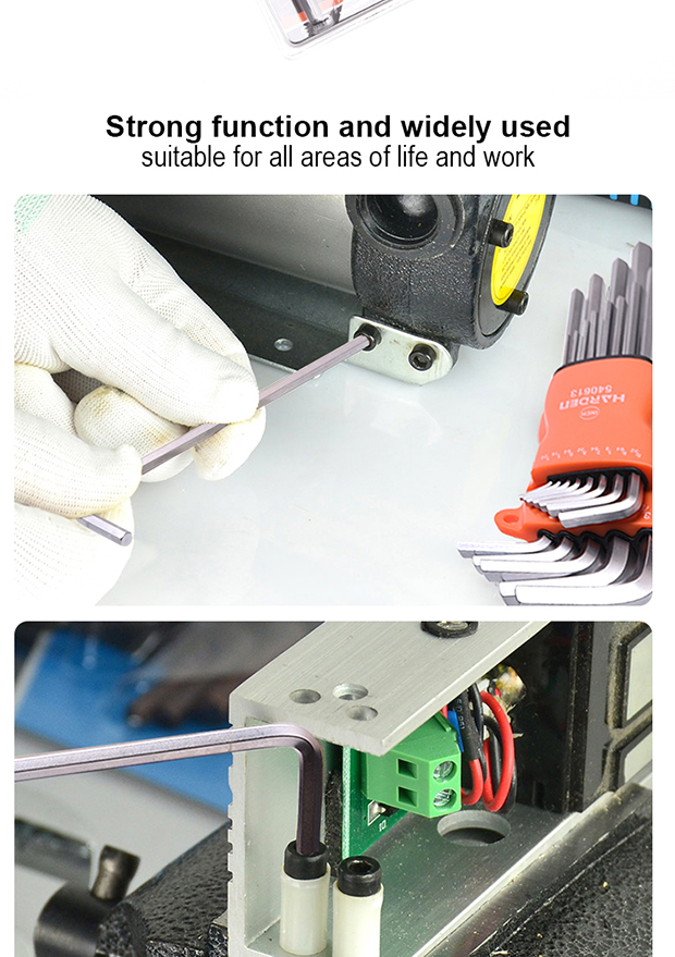 Harden 13Pcs Inch Long Hex Key Wrench Heavy Duty Tools Heat Treat Cr-v 540613_img_9