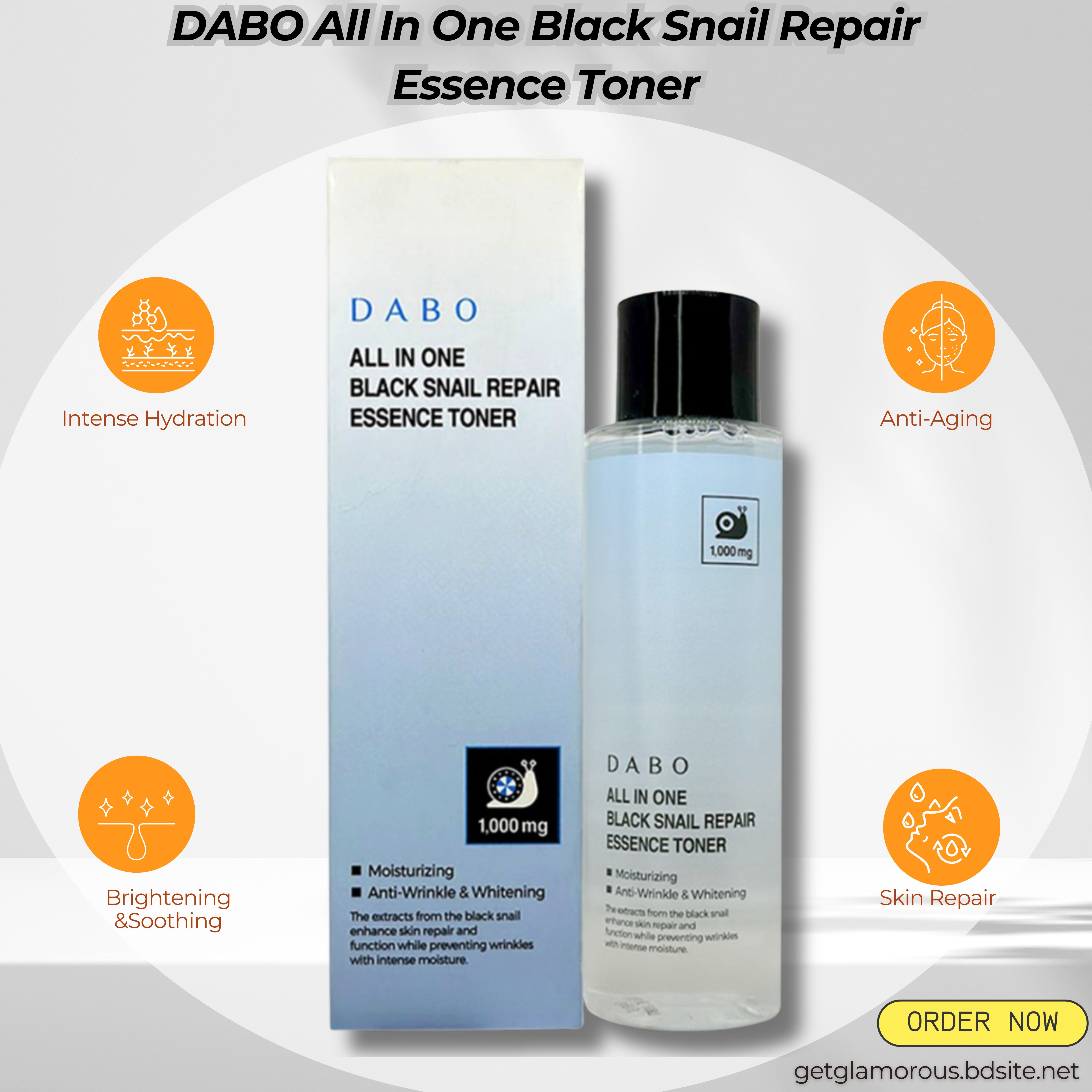 Dabo All in One Black Snail Repair Essence Toner 155 ml