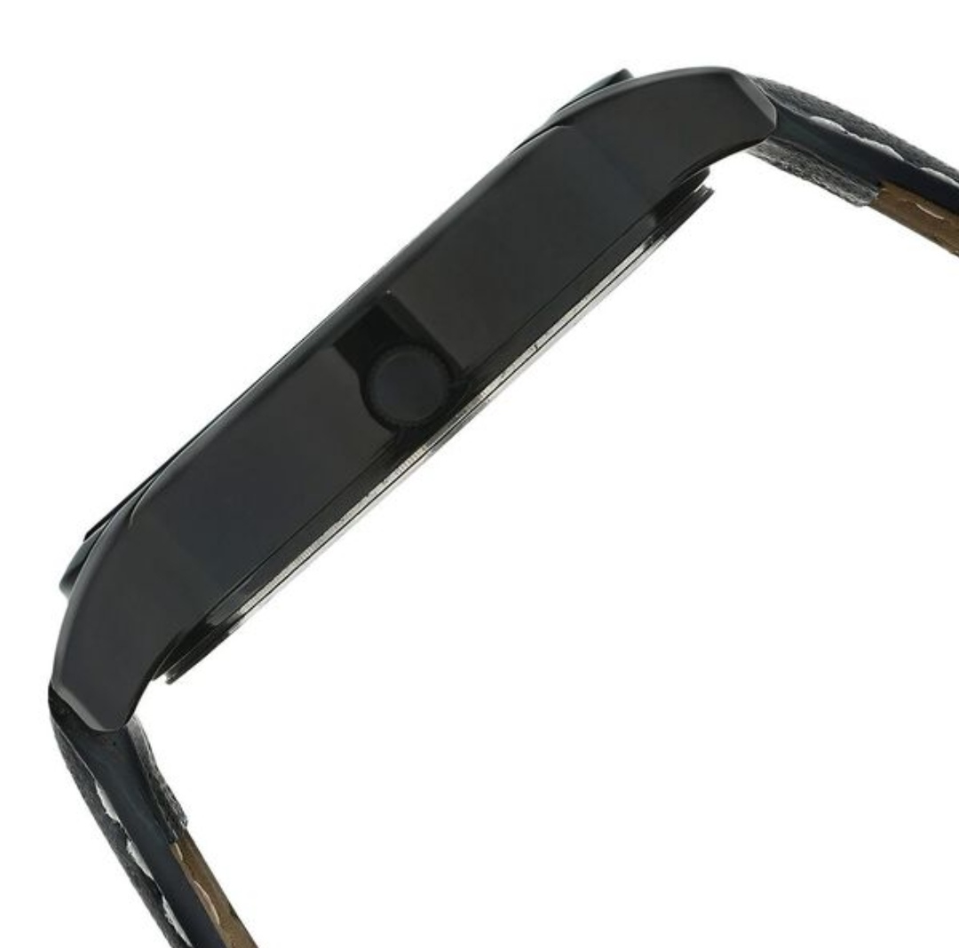 Sonata NP77031NL02 Gents Belt Watch- Grey Dial- Black Bezel- Grey Belt- TF Code SNT802BM_img_3