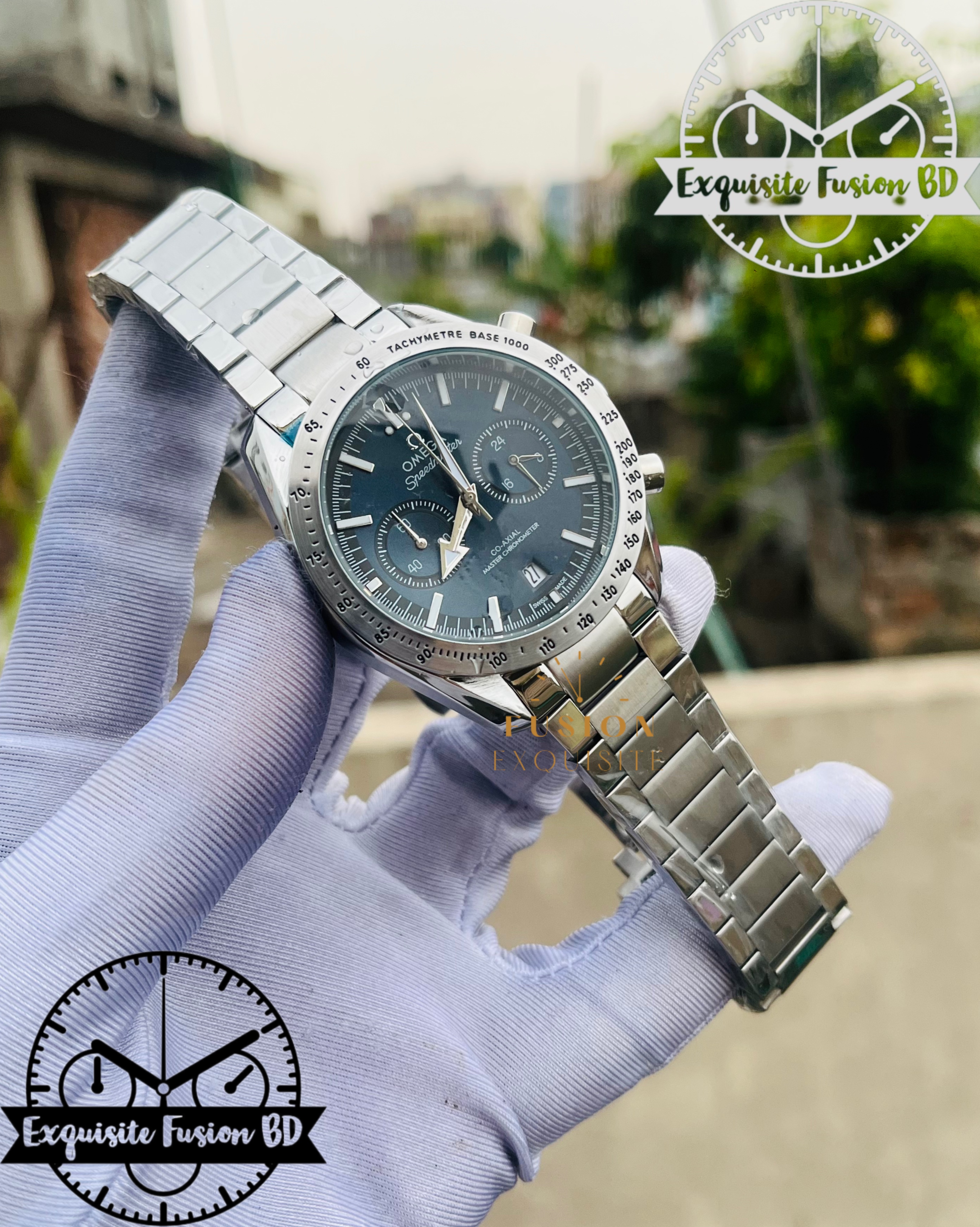 Omega Blue Dial Chronograph Watch (AA Grade)_img_0