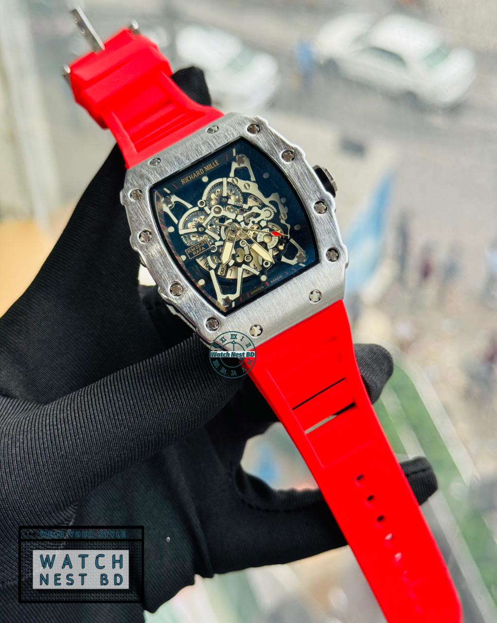 Richard Mille Skeleton Silicone RM Watch | AA Grade Master Copy