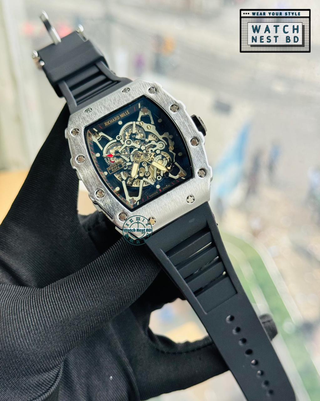Richard Mille Skeleton Silicone RM Watch | AA Grade Master Copy