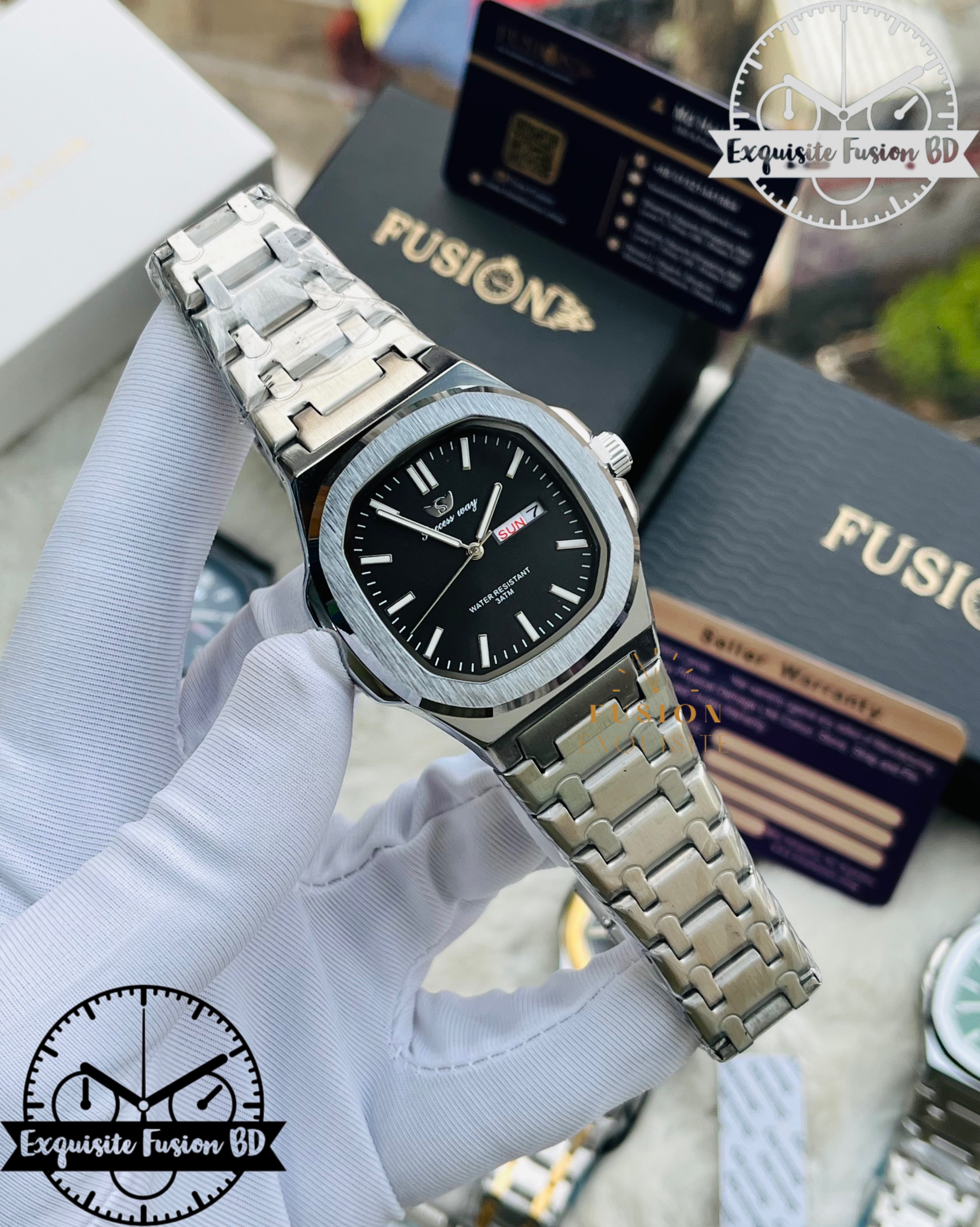 Success Way Silver Black Dial L208 Authentic Watch