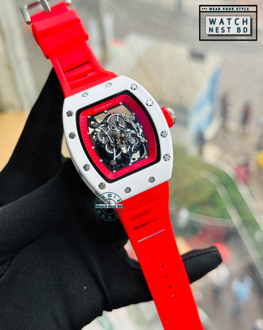 Richard Mille Skeleton Silicone RM Watch | AA Grade Master Copy