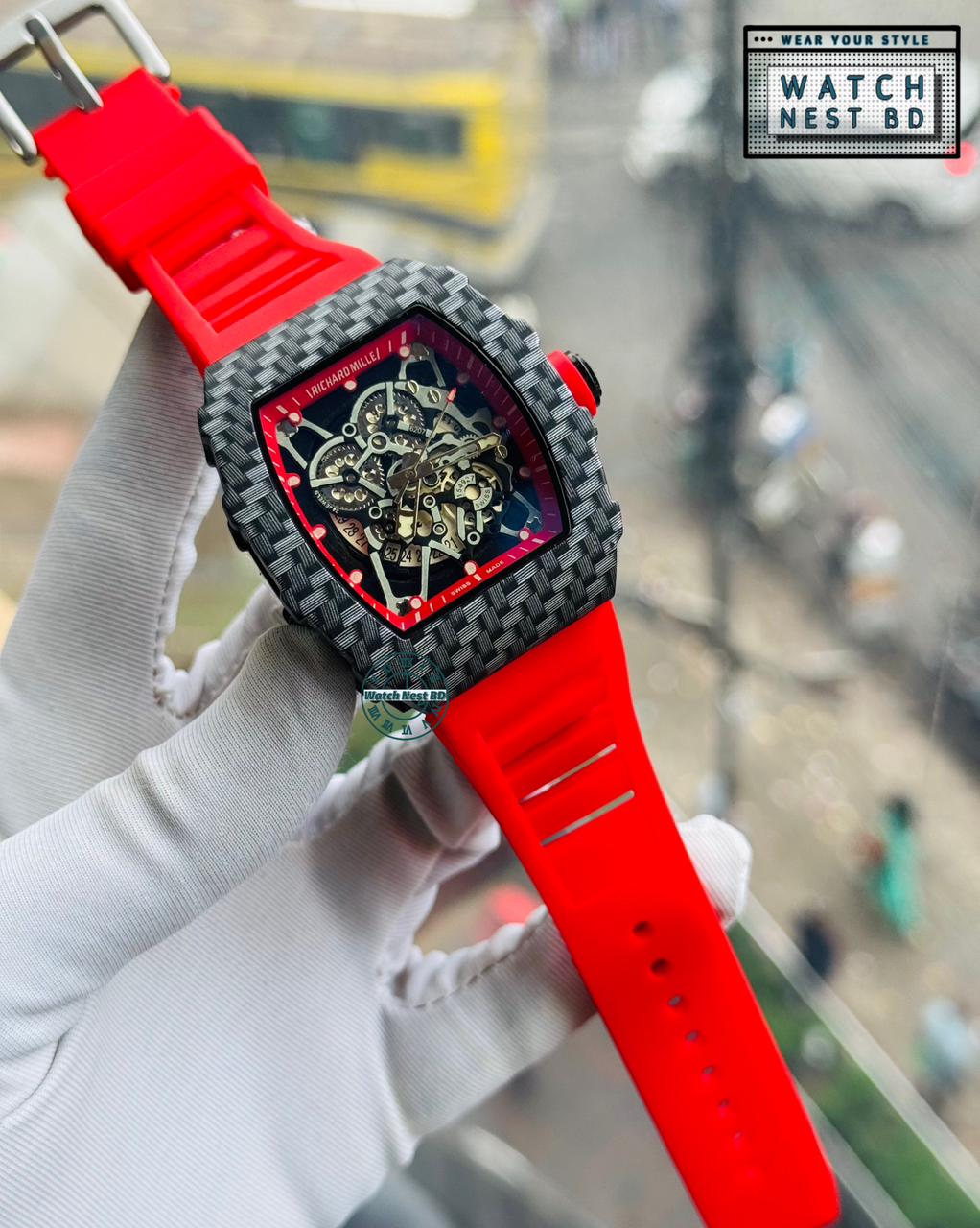 Richard Mille Skeleton Silicone RM Watch | AA Grade Master Copy