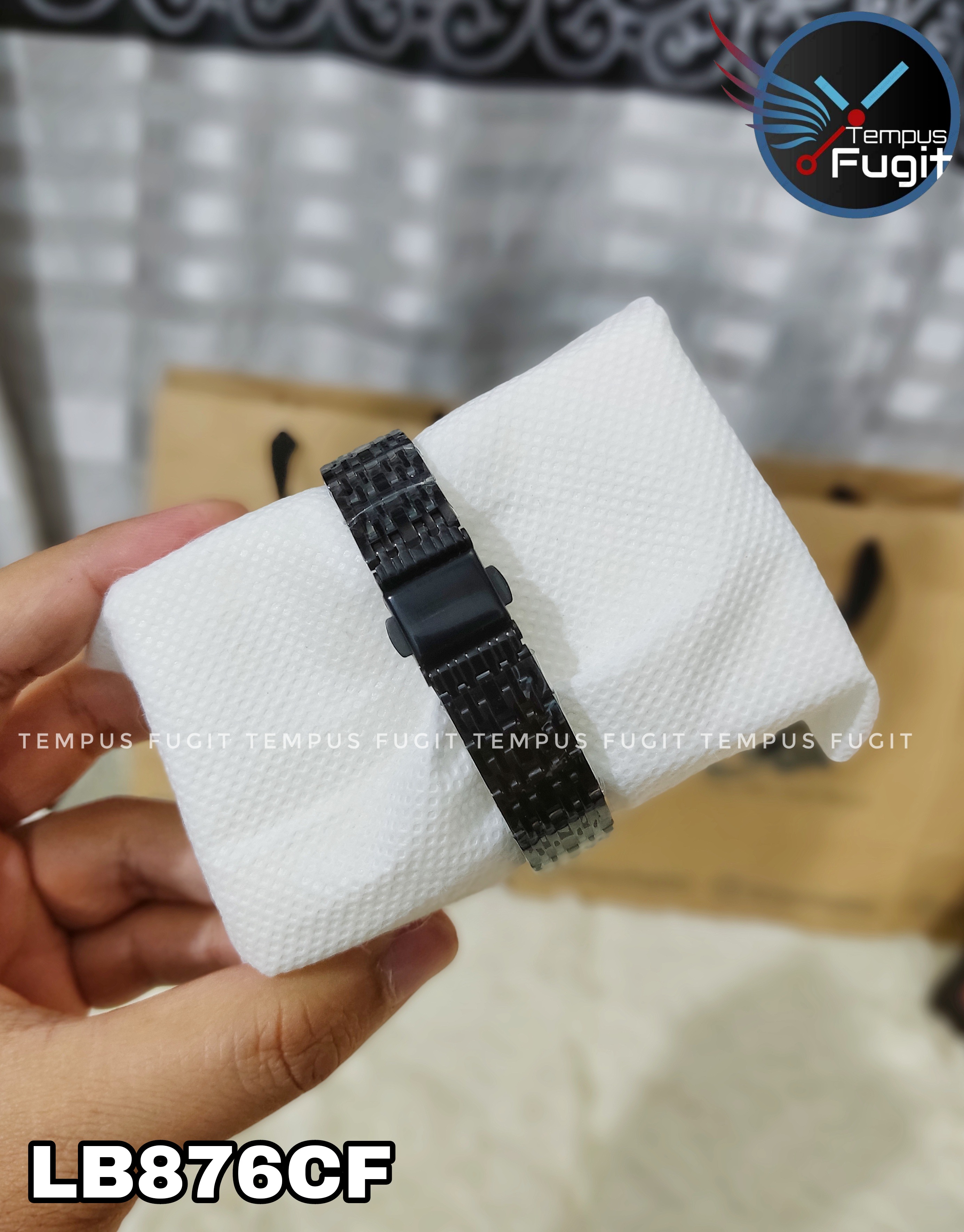 Longbo 80730 Ladies Chain Watch- Black Dial- Black Bezel- Black Chain- TF Code LB876CF_img_4