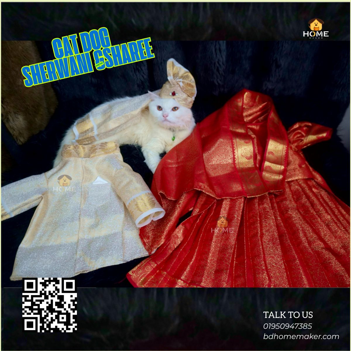 cat sharee ar sherwani (custome)