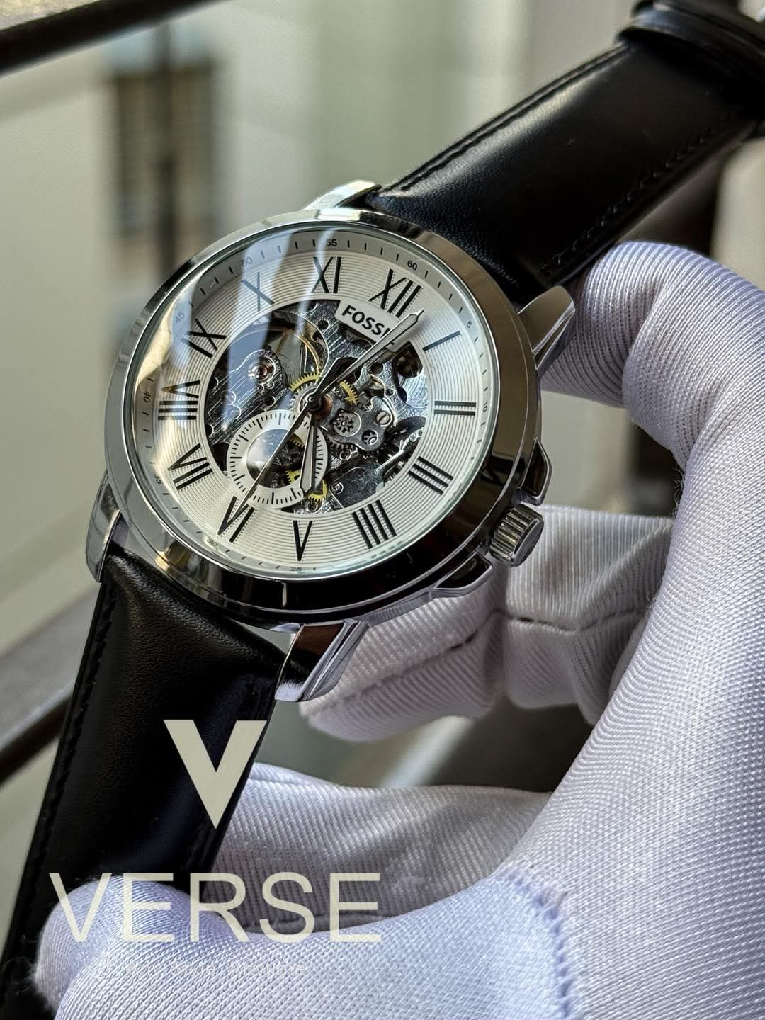 Fossil auto belt 60 sec design black belt