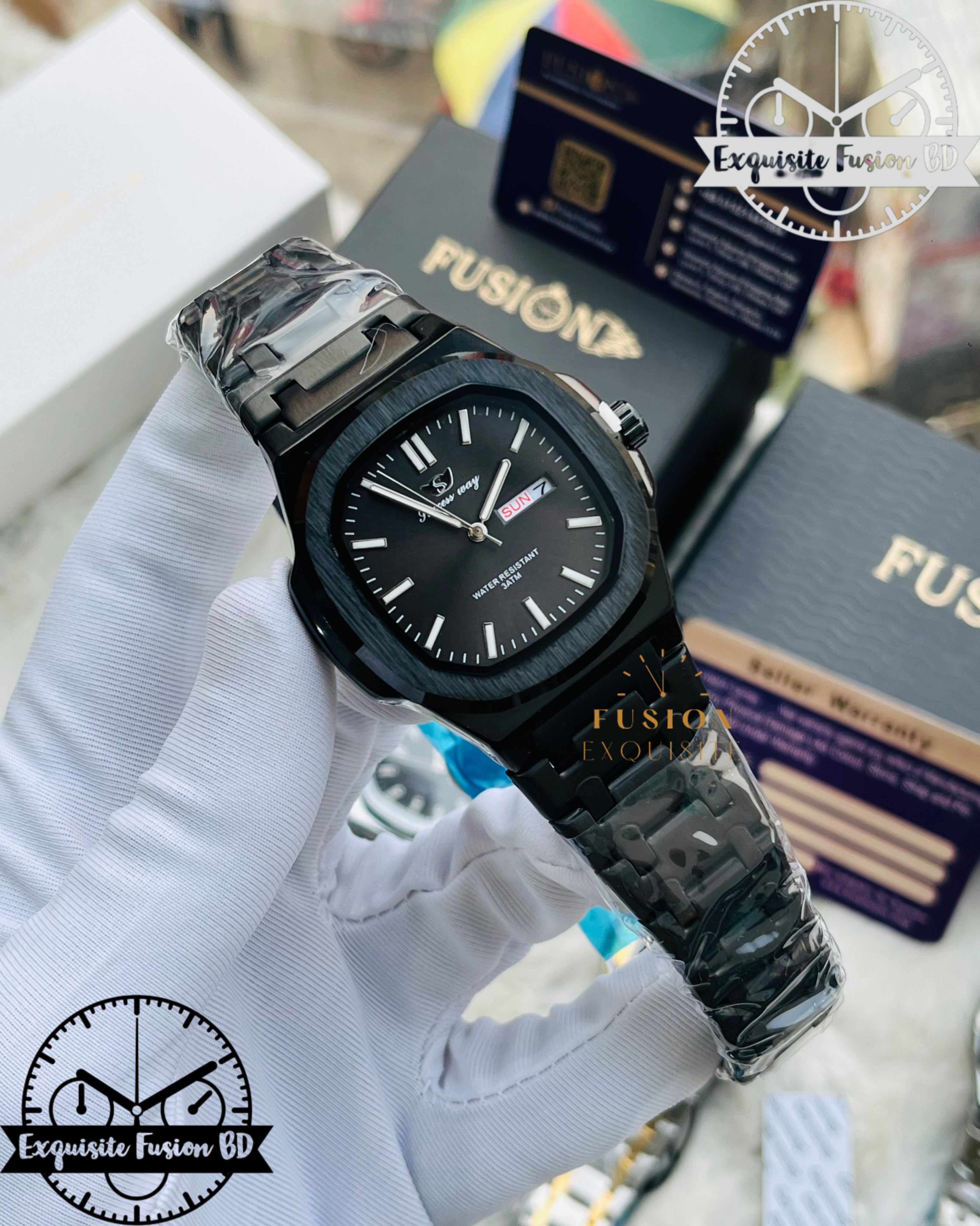 Success Way Full Black Dial L208 Authentic Watch