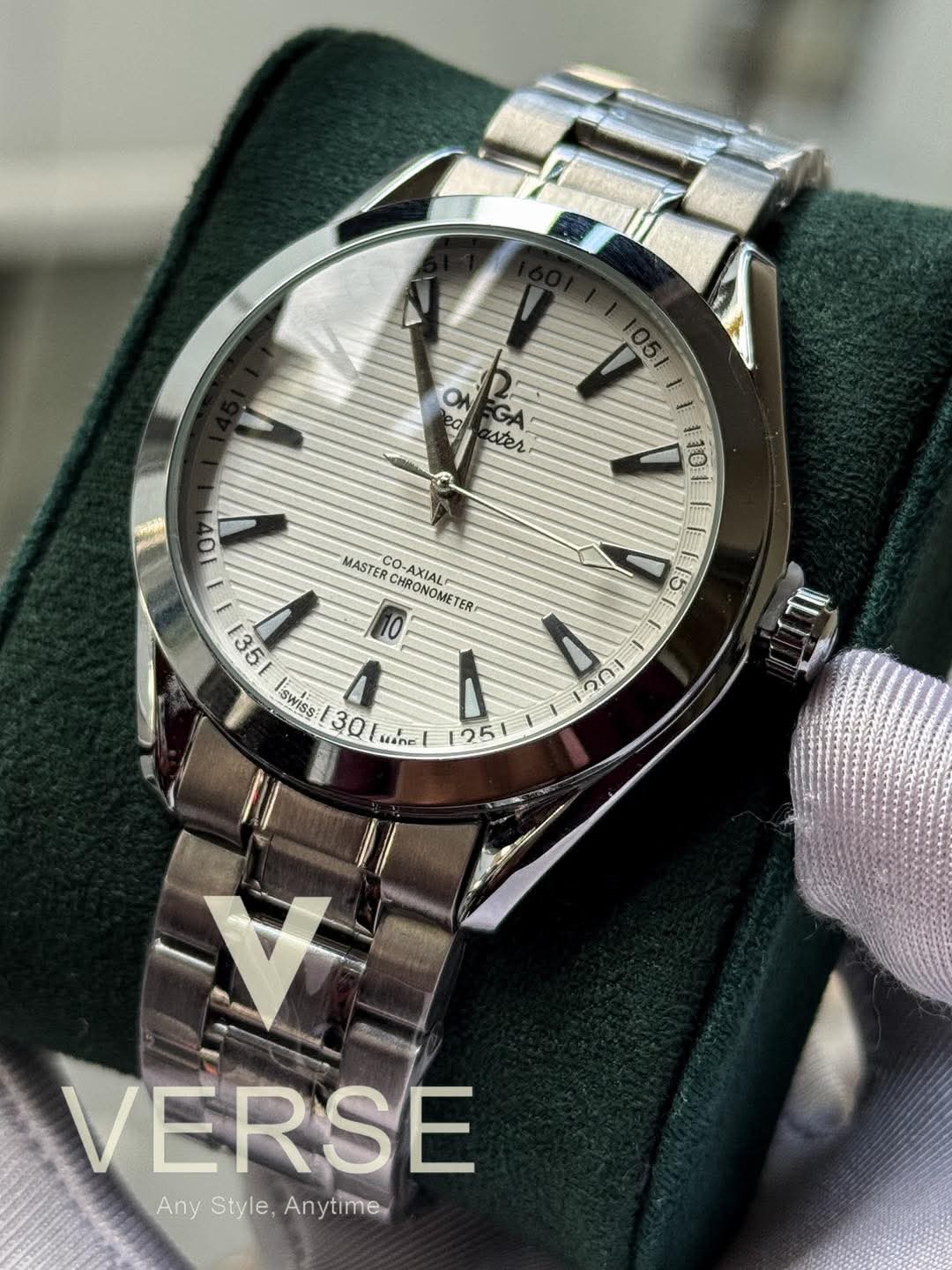 Omega aqua terra white dial