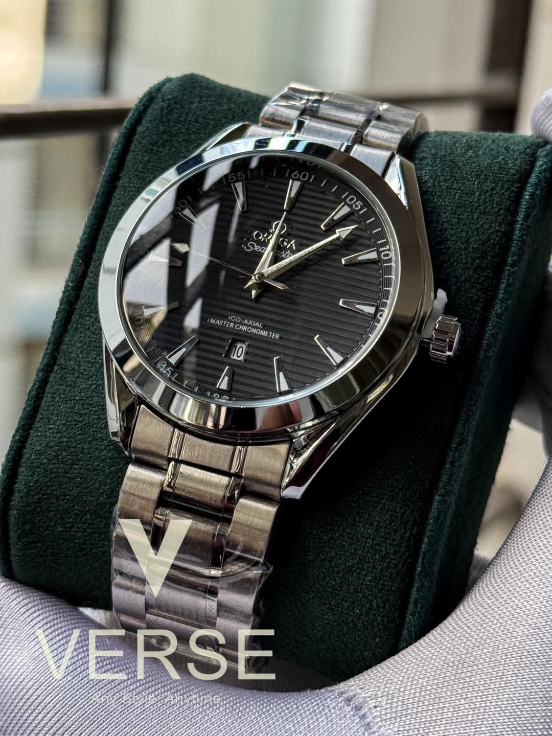 Omega aqua terra black dial