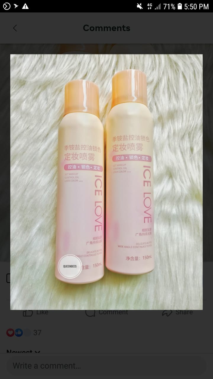 Ice Love Setting  Spray 150ml