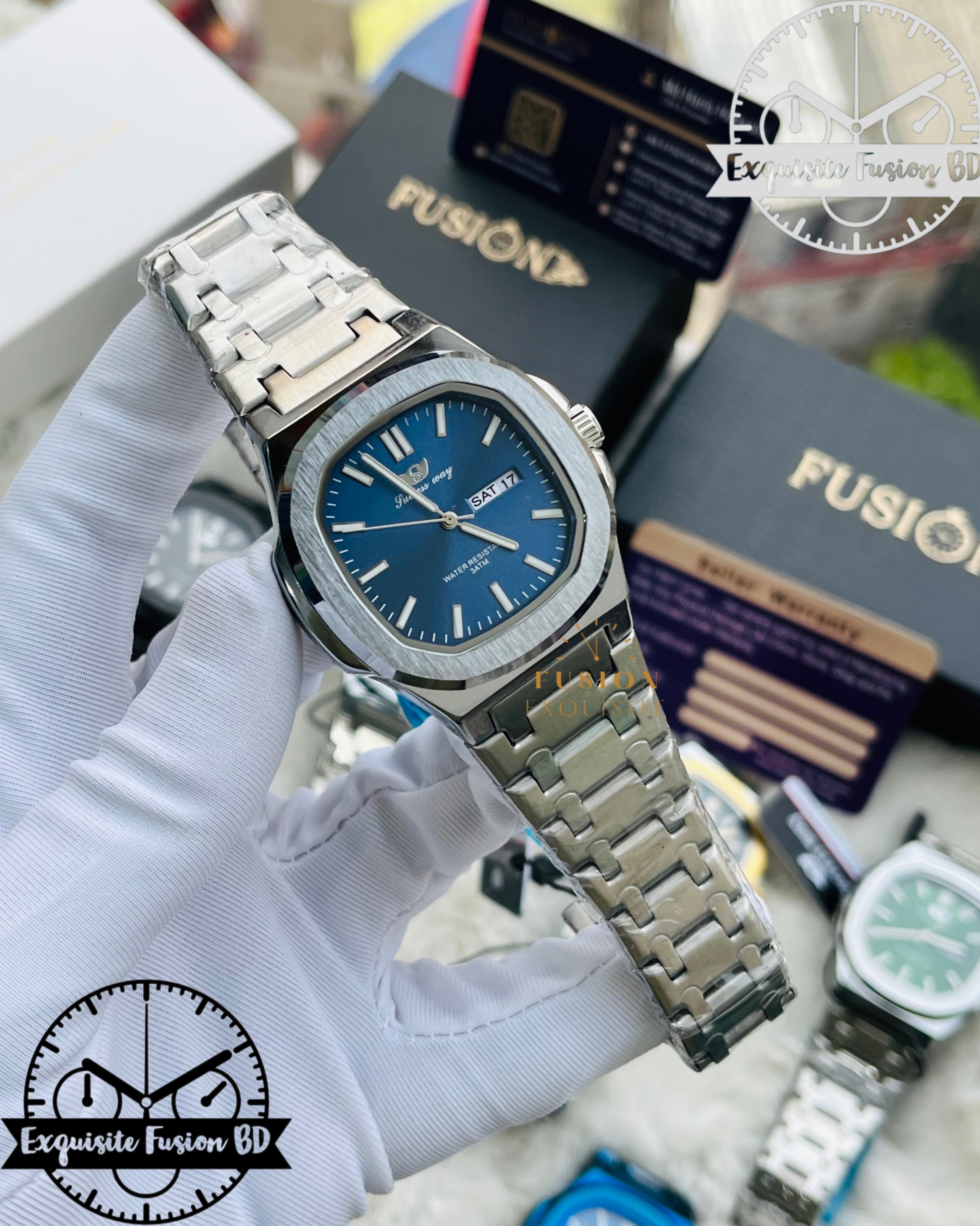 Success Way Silver Blue Dial L208 Authentic Watch