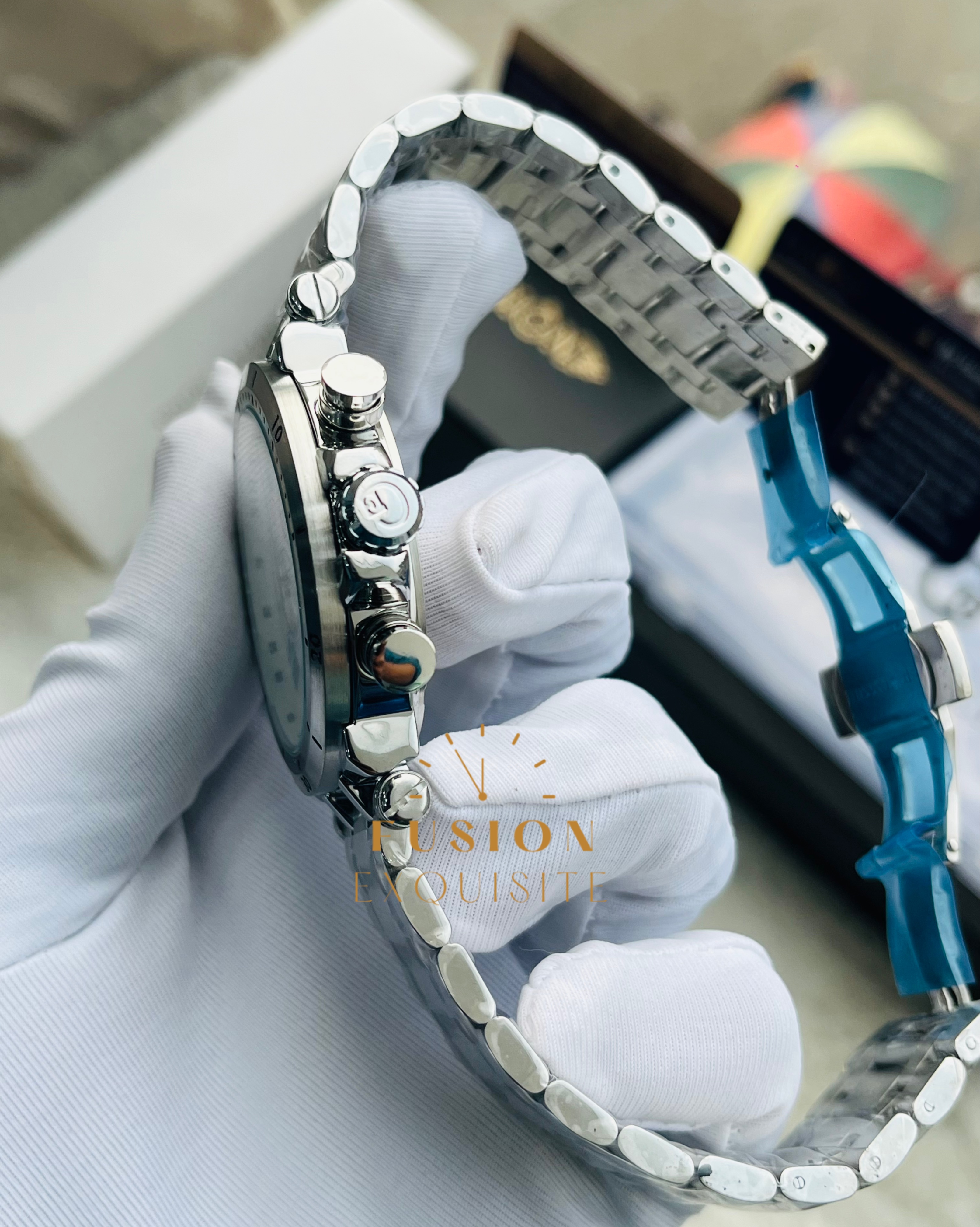 GC Silver White Dial Chronograph Watch (AA Grade)_img_1