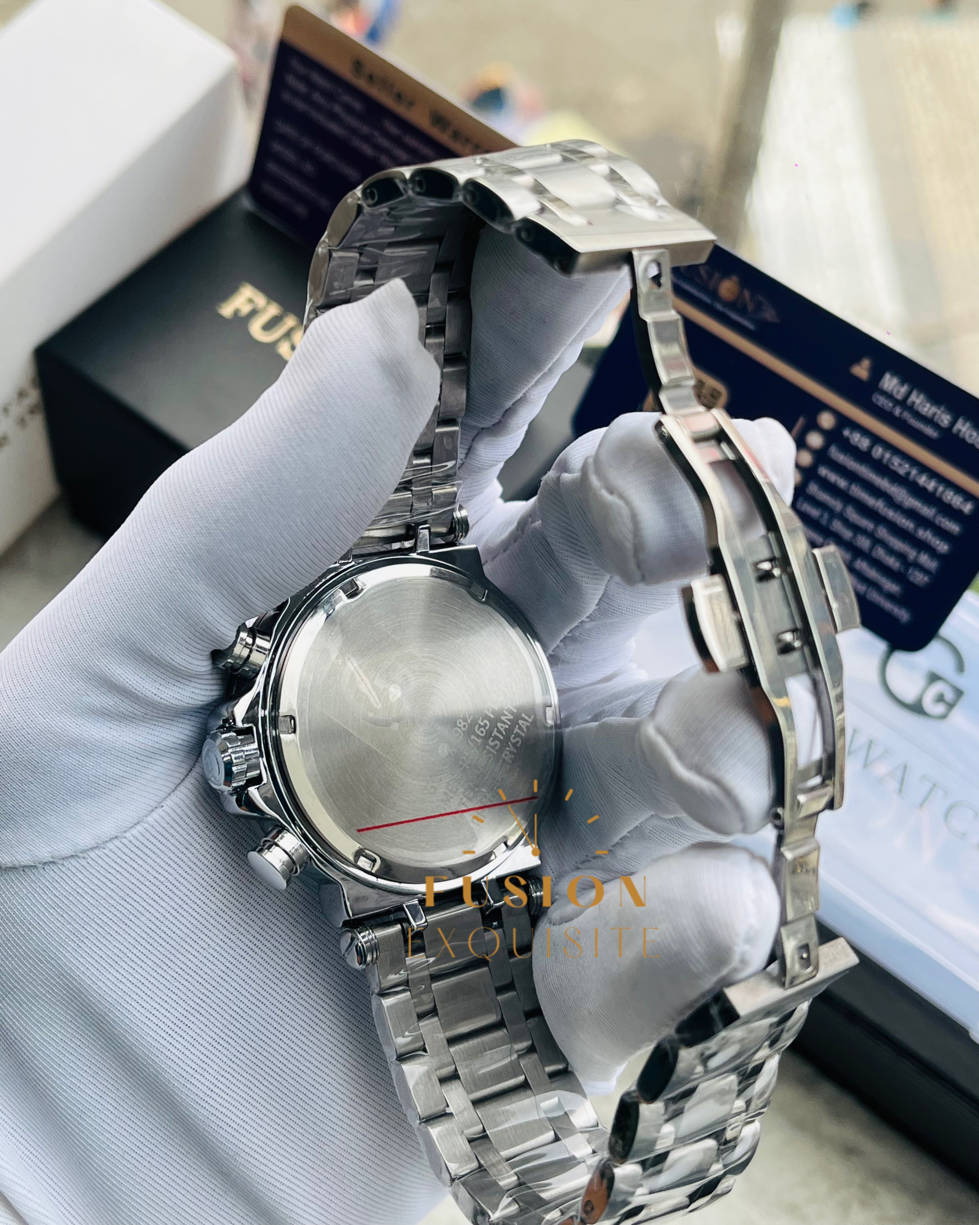 GC Silver Black Dial Chronograph Watch (AA Grade)_img_2