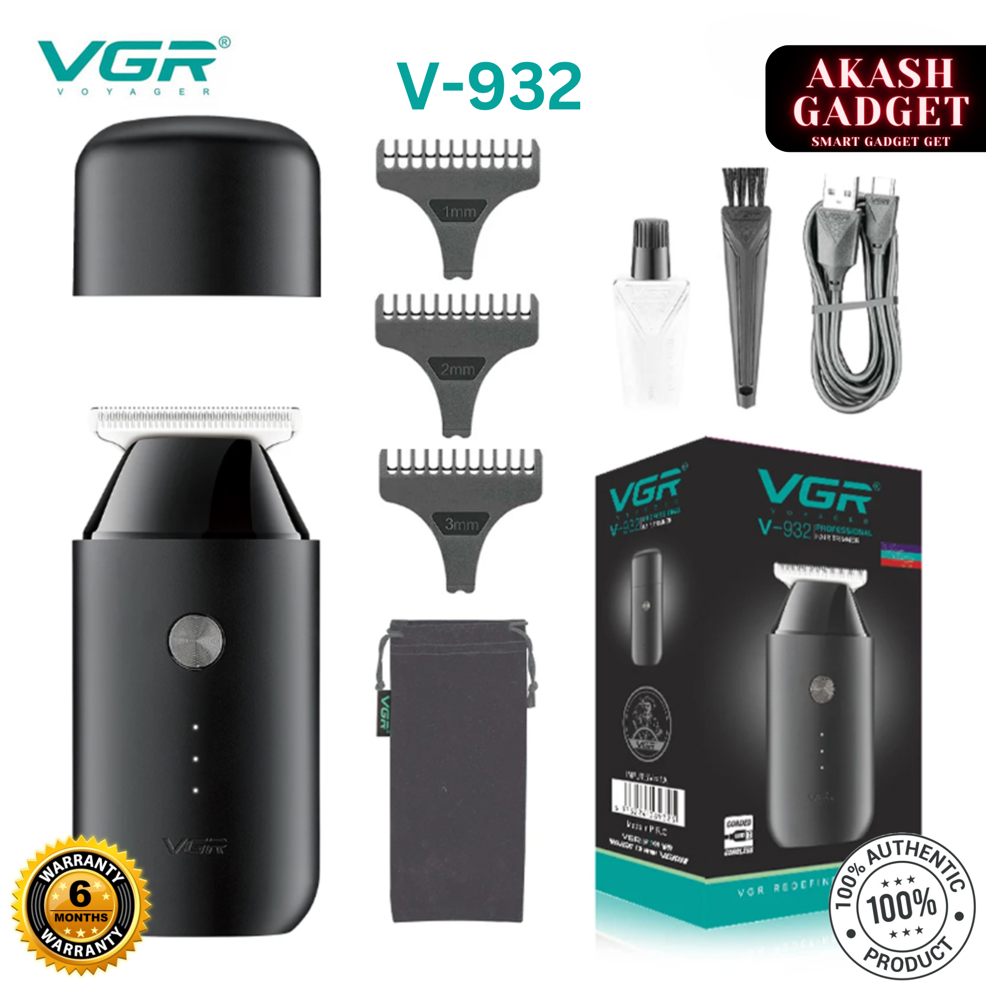 VGR V-932 Portable Pocket Trimmer for Men