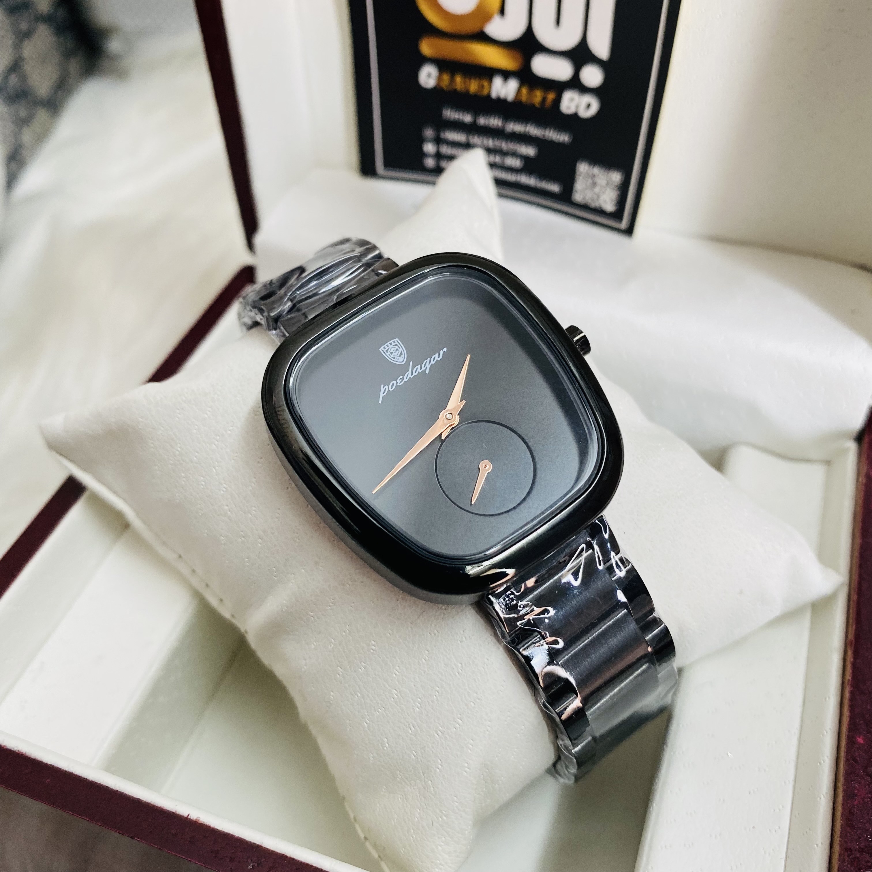 Poedagar Luxury Ladies Watch Stainless Steel Waterproof Quartz Watch_img_1