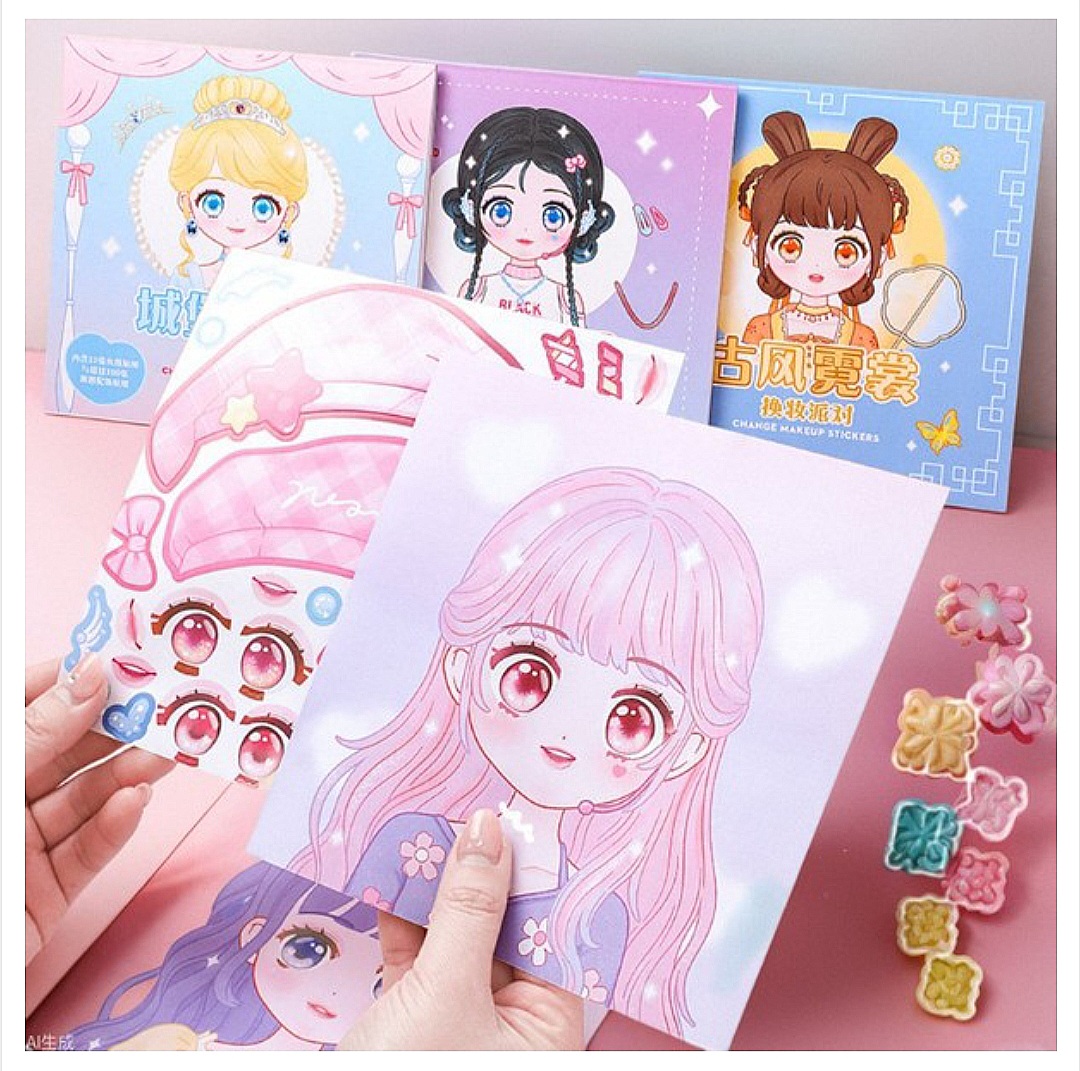 Makeup Dress-up Stickers This Girl's Super Book Stickers