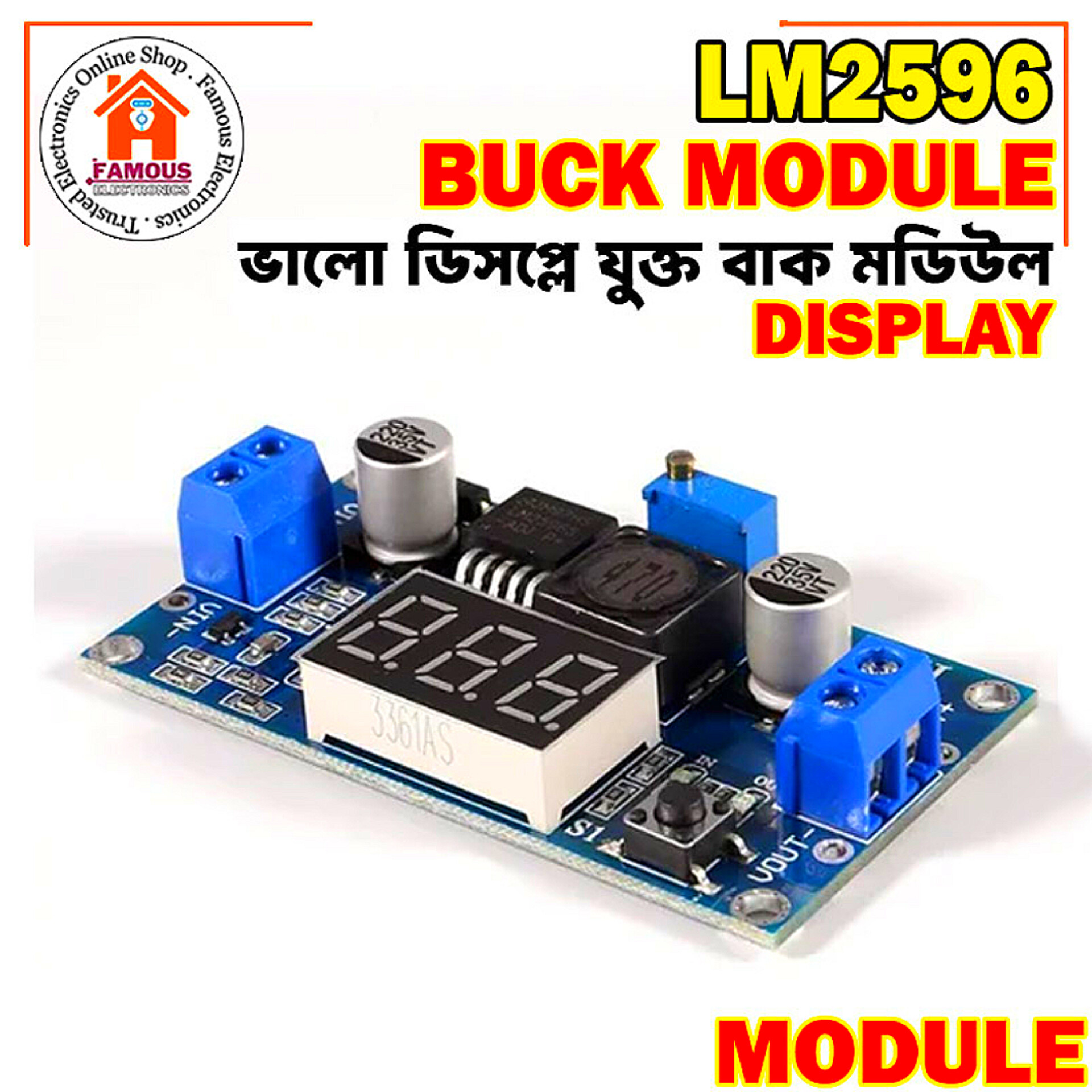 LM2596 Power Module With LED Voltmeter DC-DC Adjustable Step-Down Module With Digital Display_img_5