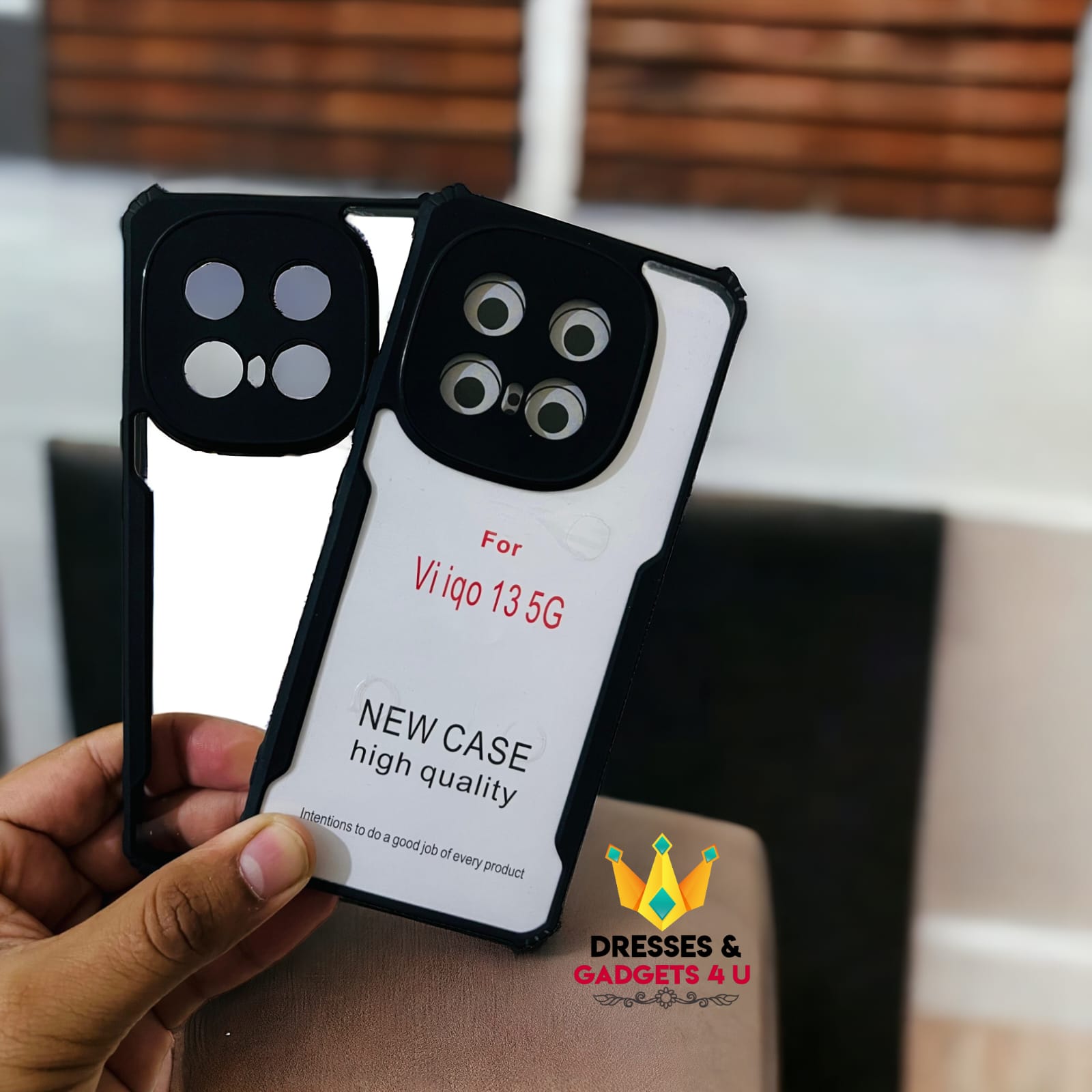 IQOO 13 Back Cover ShockProf Hard Case Transparent