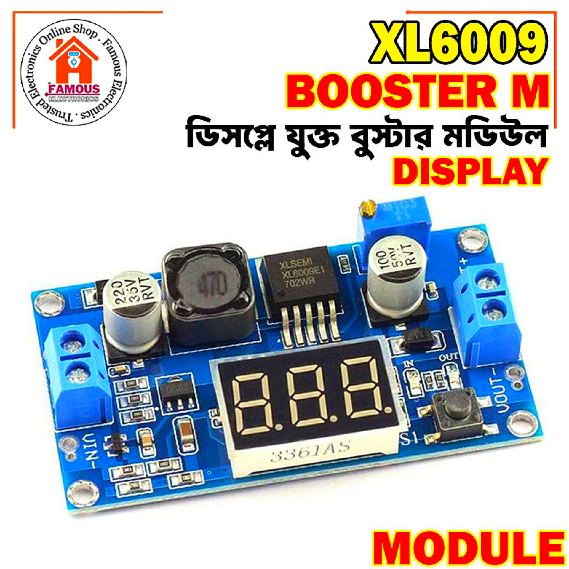 DC DC Step Up XL6009 4A Adjustable Boost Converter DC 4.5-32v To 5-35v Power Supply Voltage Regulator Module With LED Display Voltmeter_img_0