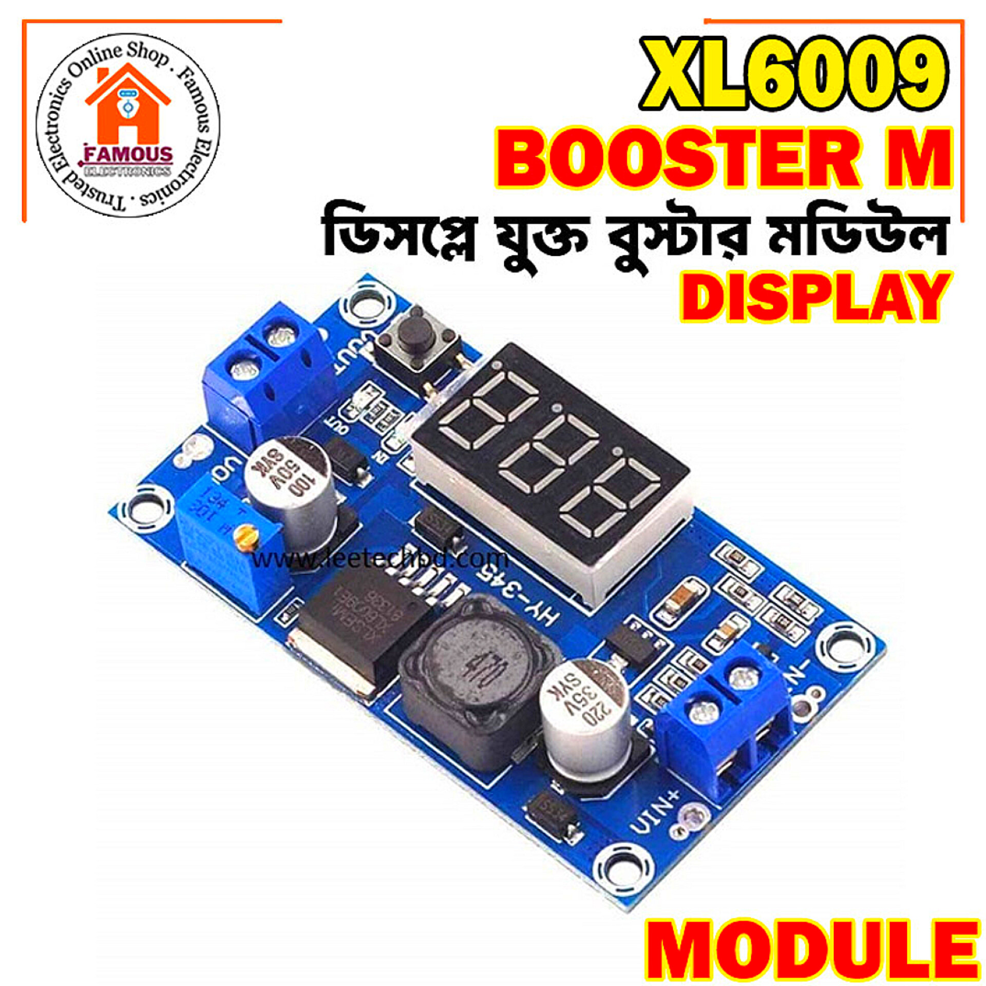 DC DC Step Up XL6009 4A Adjustable Boost Converter DC 4.5-32v To 5-35v Power Supply Voltage Regulator Module With LED Display Voltmeter_img_6