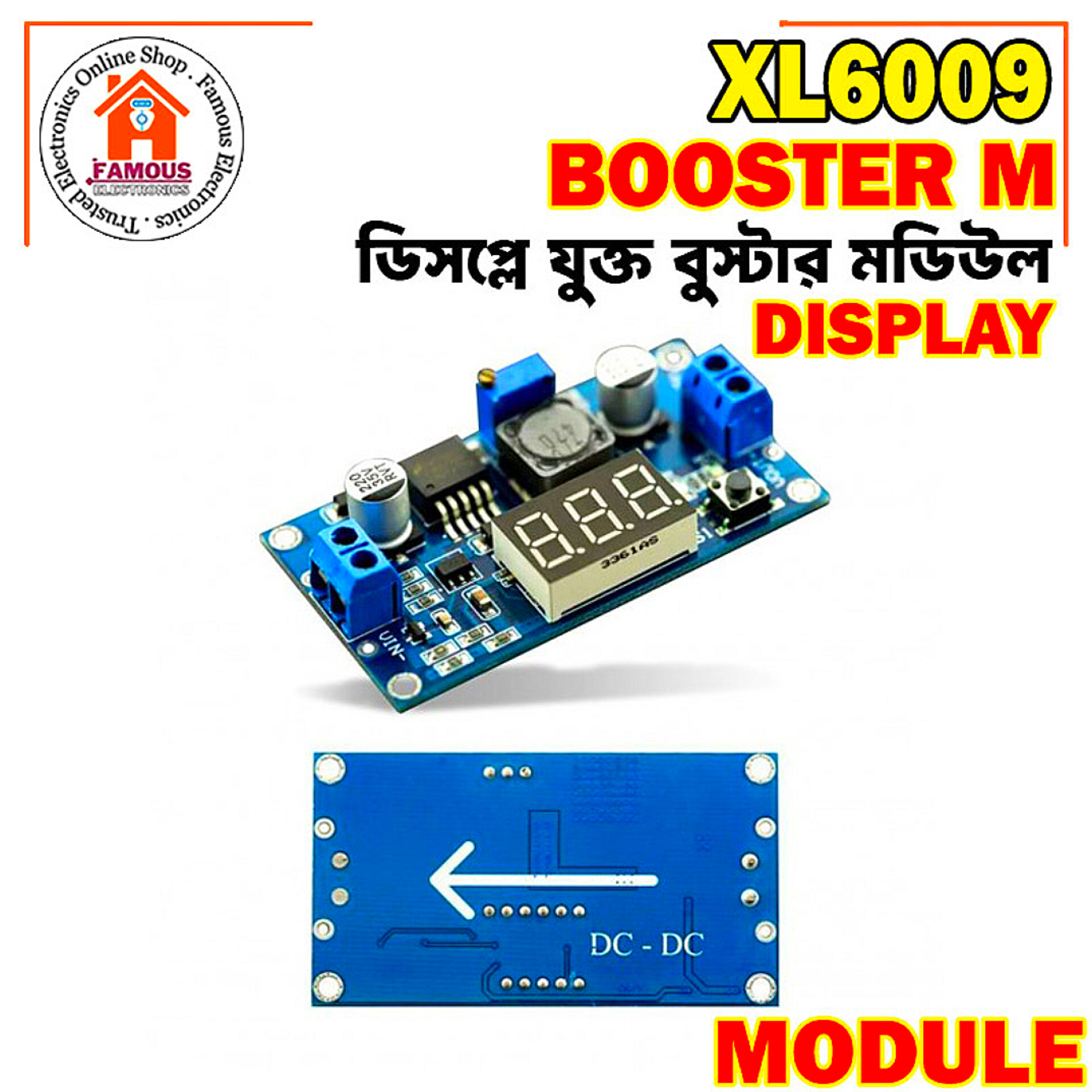 DC DC Step Up XL6009 4A Adjustable Boost Converter DC 4.5-32v To 5-35v Power Supply Voltage Regulator Module With LED Display Voltmeter_img_7