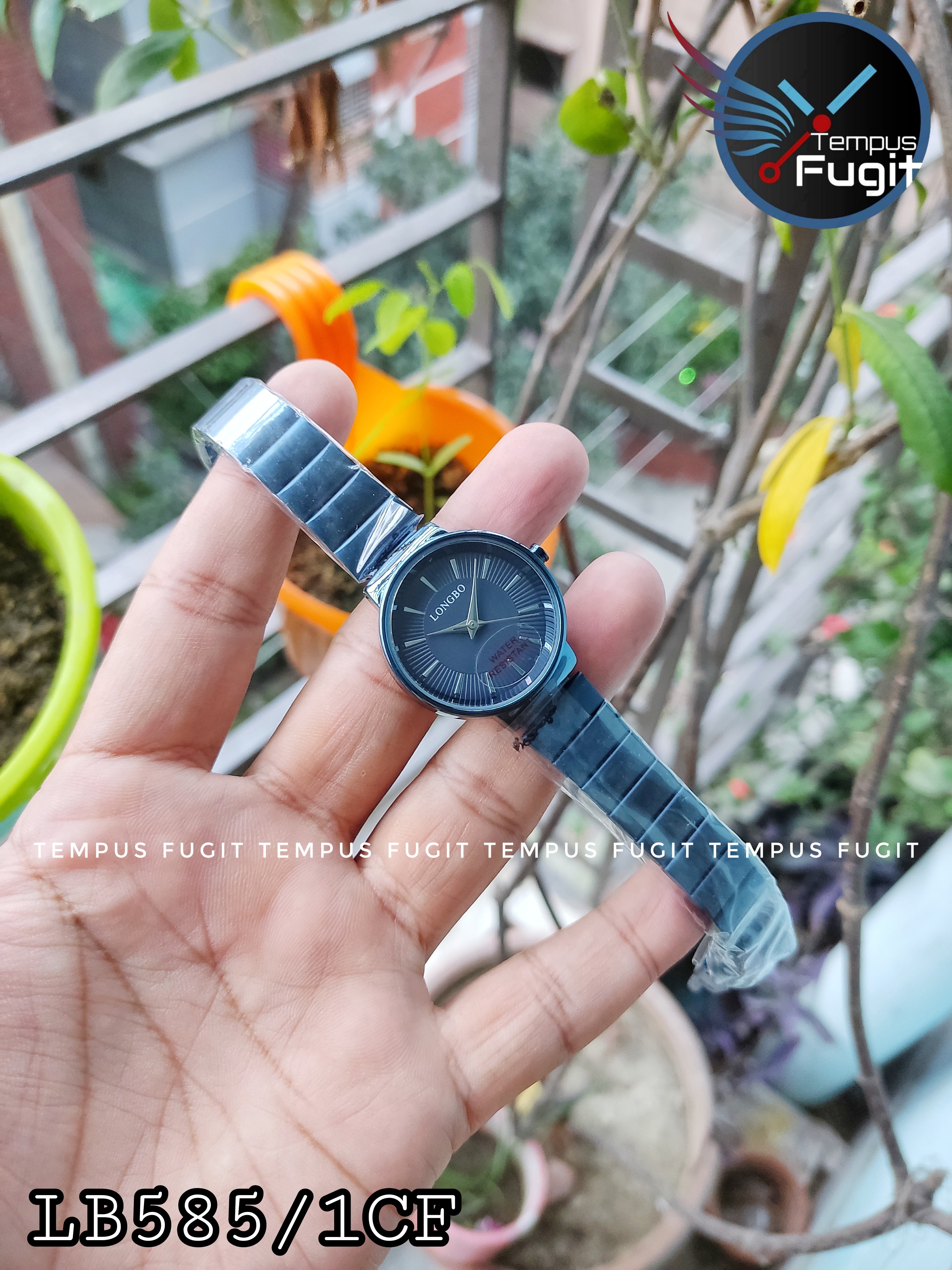 Longbo 80899 Ladies Chain Watch- Blue Dial- Blue Bezel- Blue Chain- TF Code LB585/1CF_img_0