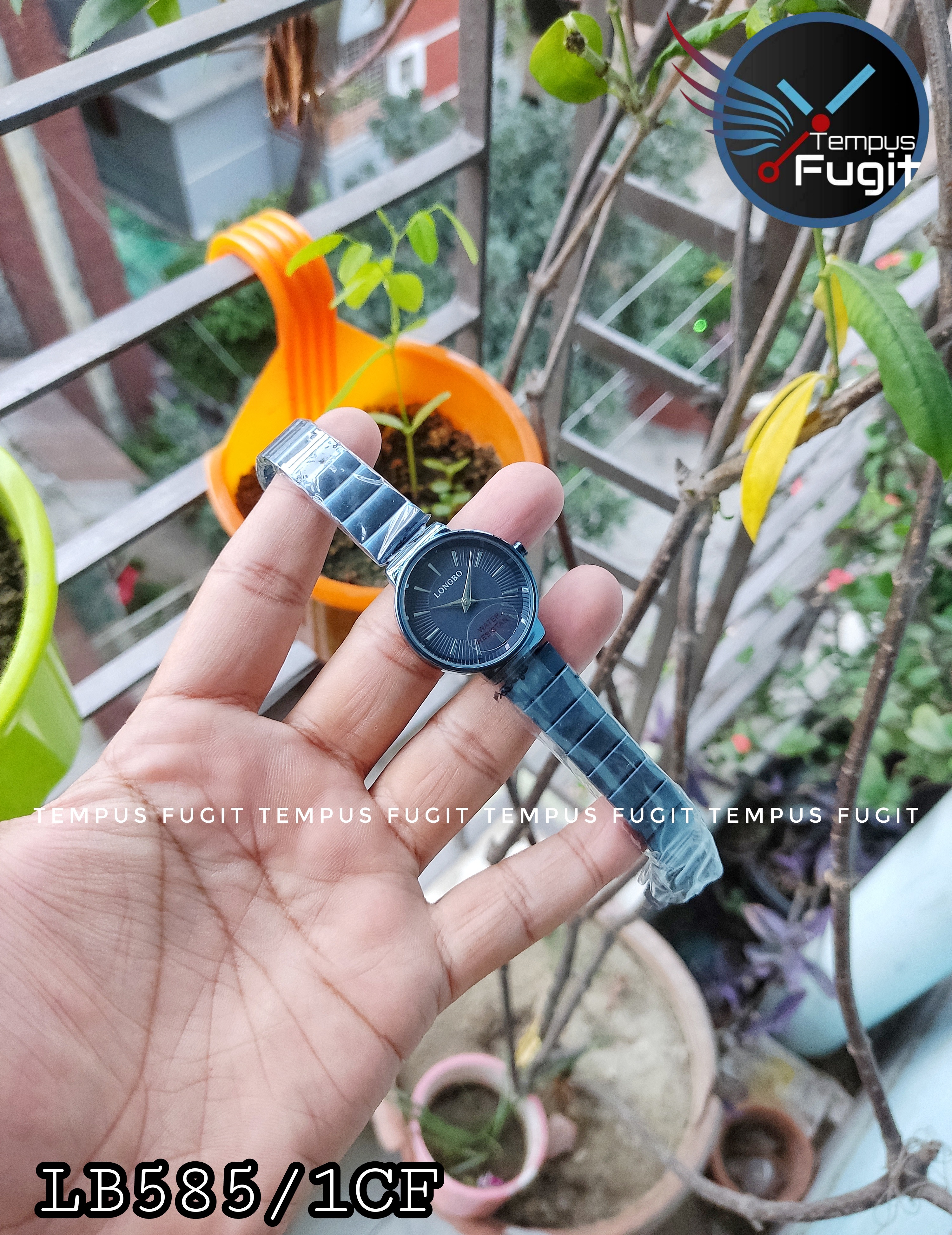 Longbo 80899 Ladies Chain Watch- Blue Dial- Blue Bezel- Blue Chain- TF Code LB585/1CF_img_1