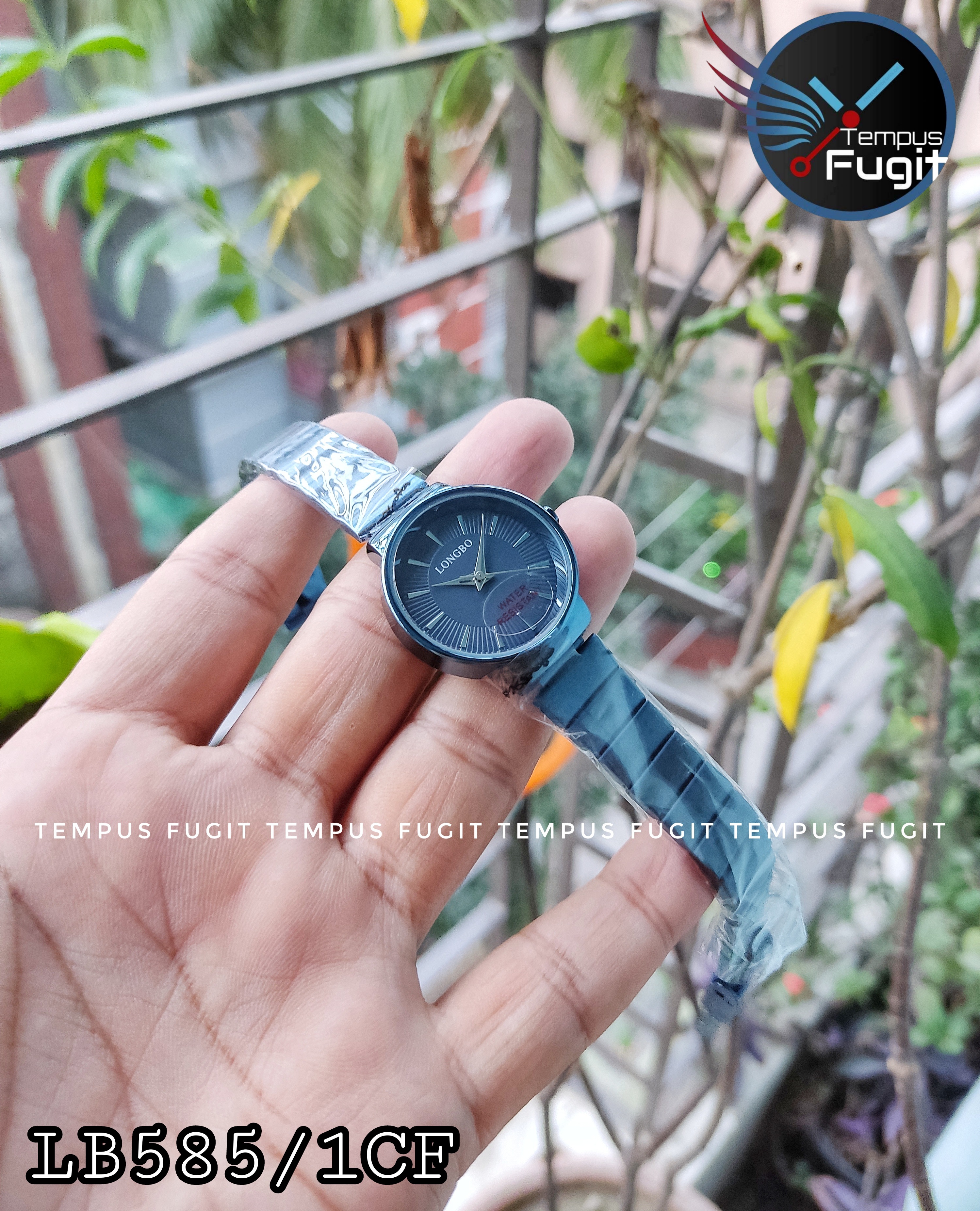 Longbo 80899 Ladies Chain Watch- Blue Dial- Blue Bezel- Blue Chain- TF Code LB585/1CF_img_2