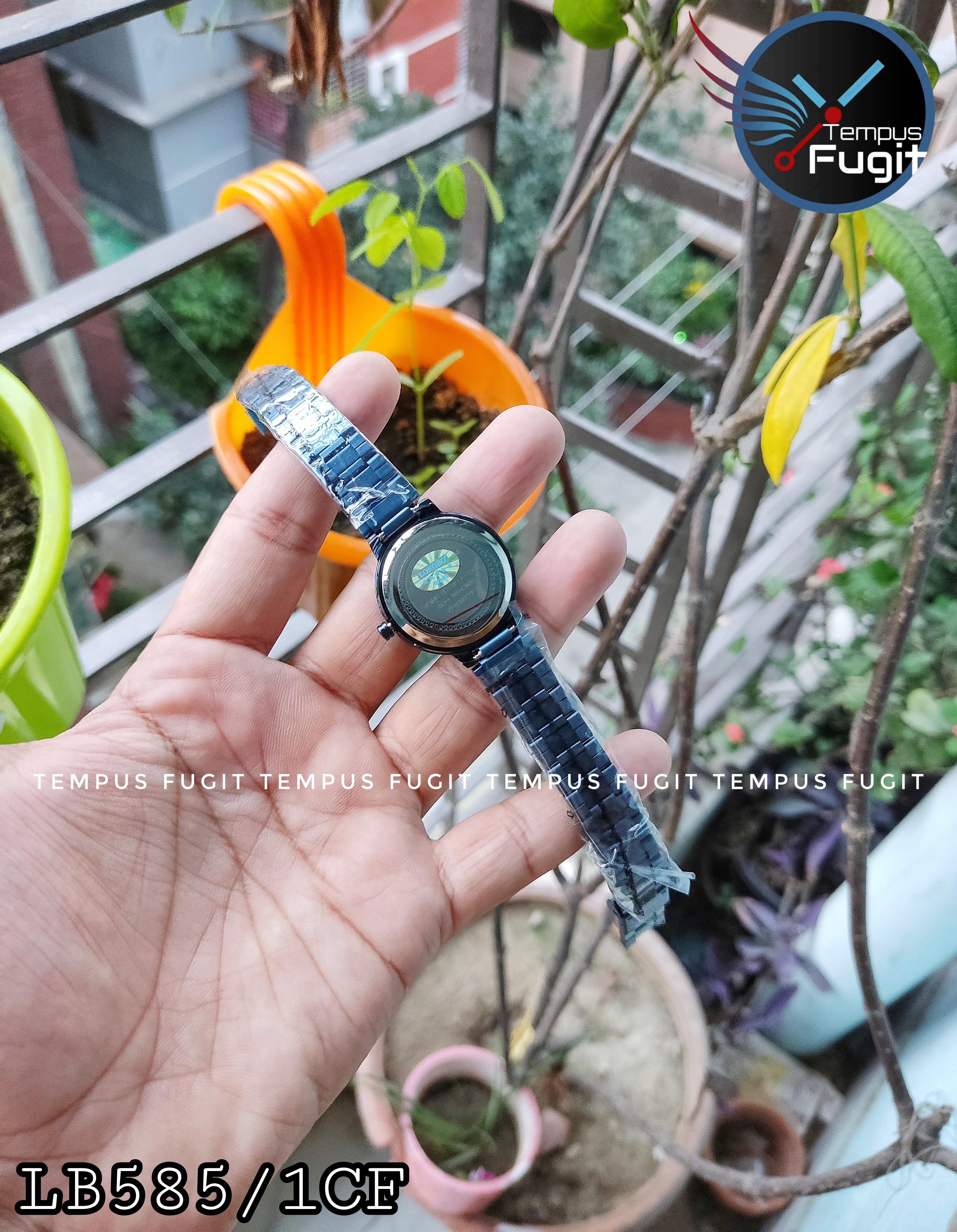 Longbo 80899 Ladies Chain Watch- Blue Dial- Blue Bezel- Blue Chain- TF Code LB585/1CF_img_3