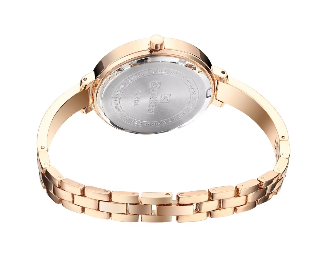 Curren 9012 Ladies Chain Watch- Rose Golden Dial- Rose Golden Bezel- Rose Golden Bracelet+Chain- TF Code CR600CF_img_4