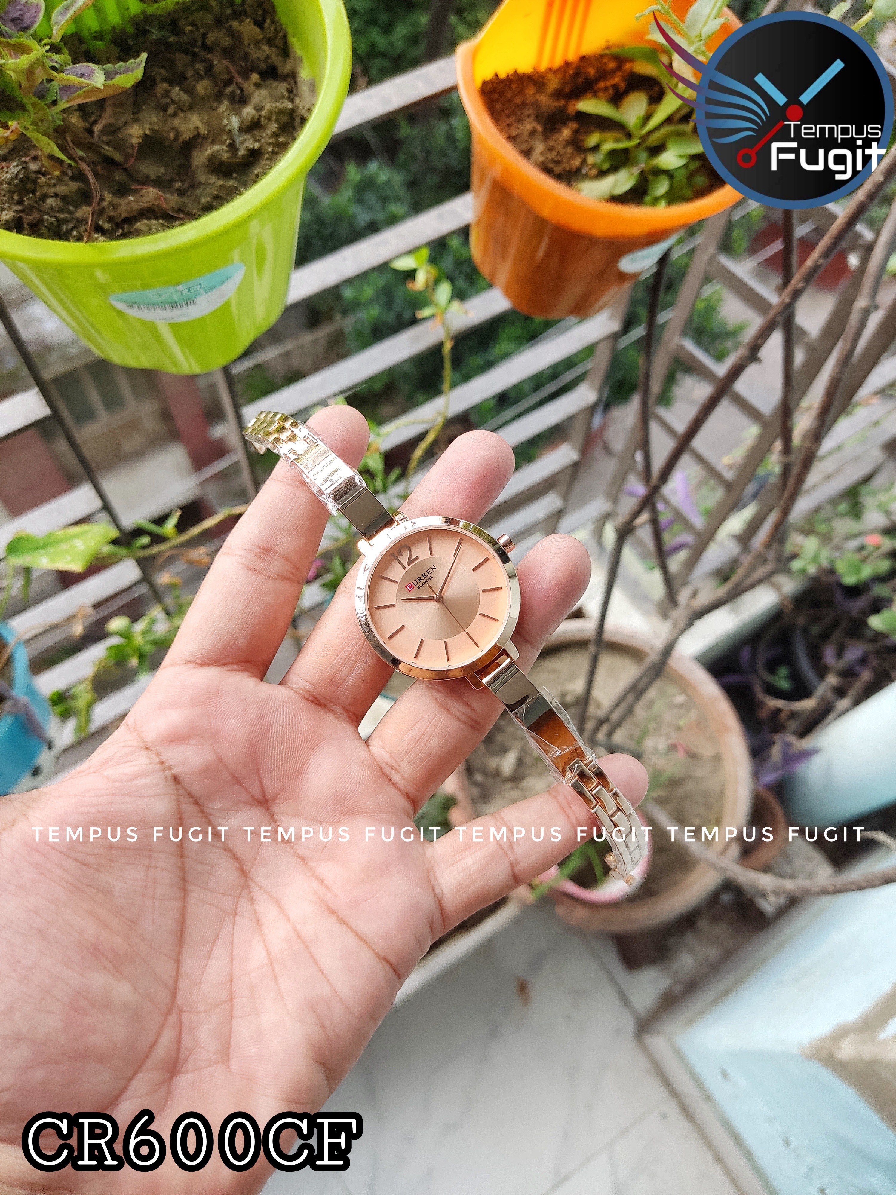 Curren 9012 Ladies Chain Watch- Rose Golden Dial- Rose Golden Bezel- Rose Golden Bracelet+Chain- TF Code CR600CF_img_6