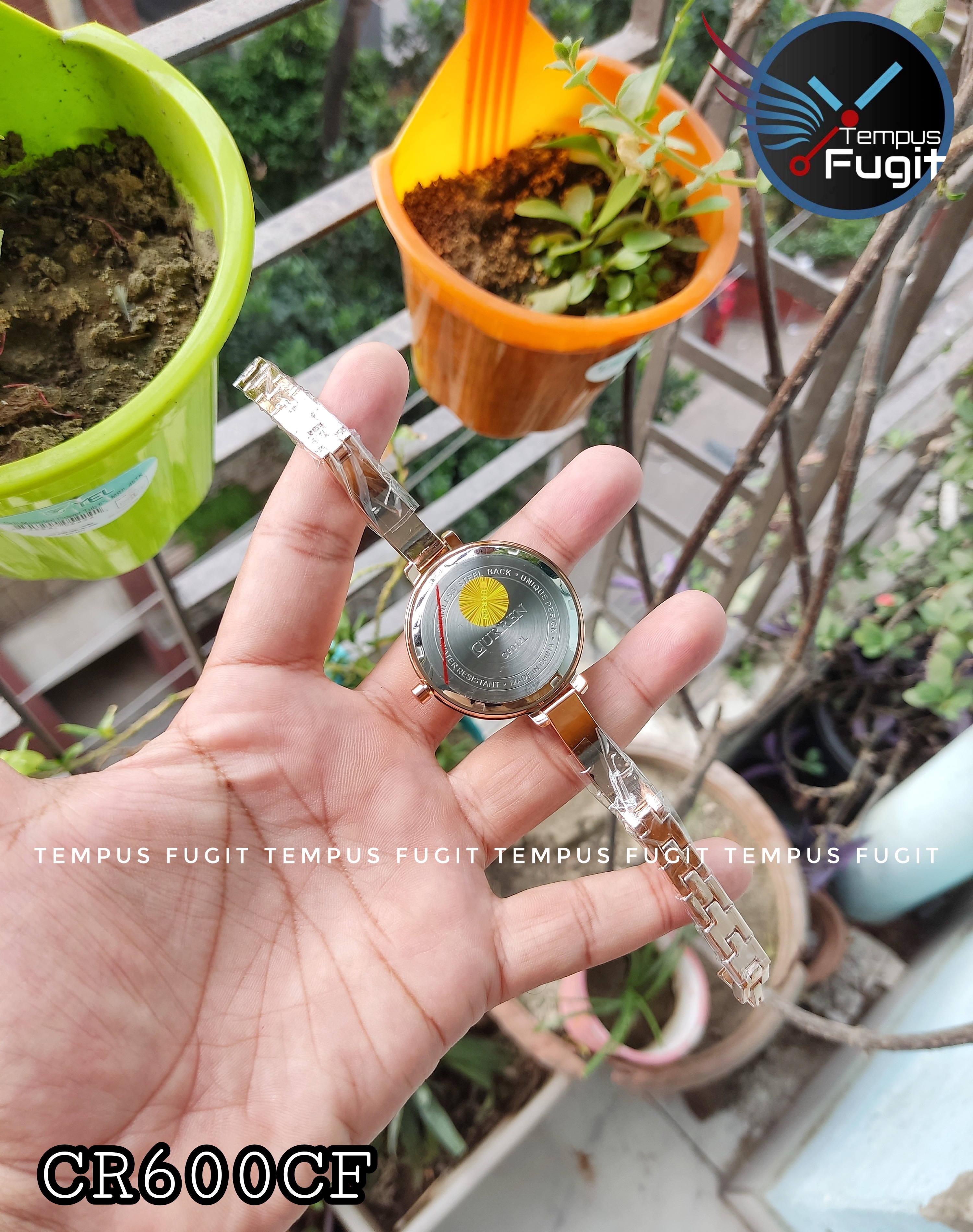 Curren 9012 Ladies Chain Watch- Rose Golden Dial- Rose Golden Bezel- Rose Golden Bracelet+Chain- TF Code CR600CF_img_8