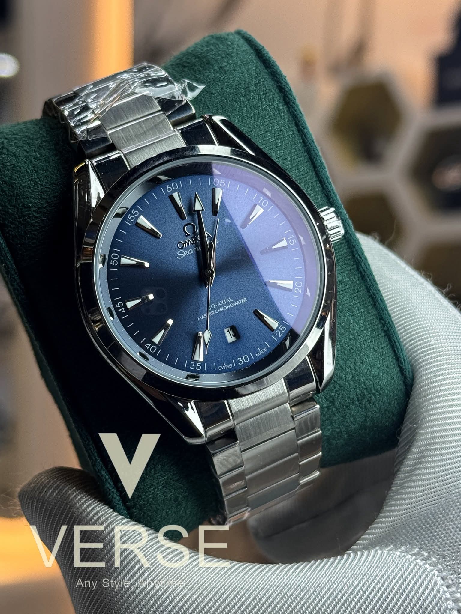 Omega Seamaster AquaTerra Automatic Sunburst Atlantic Blue Dial