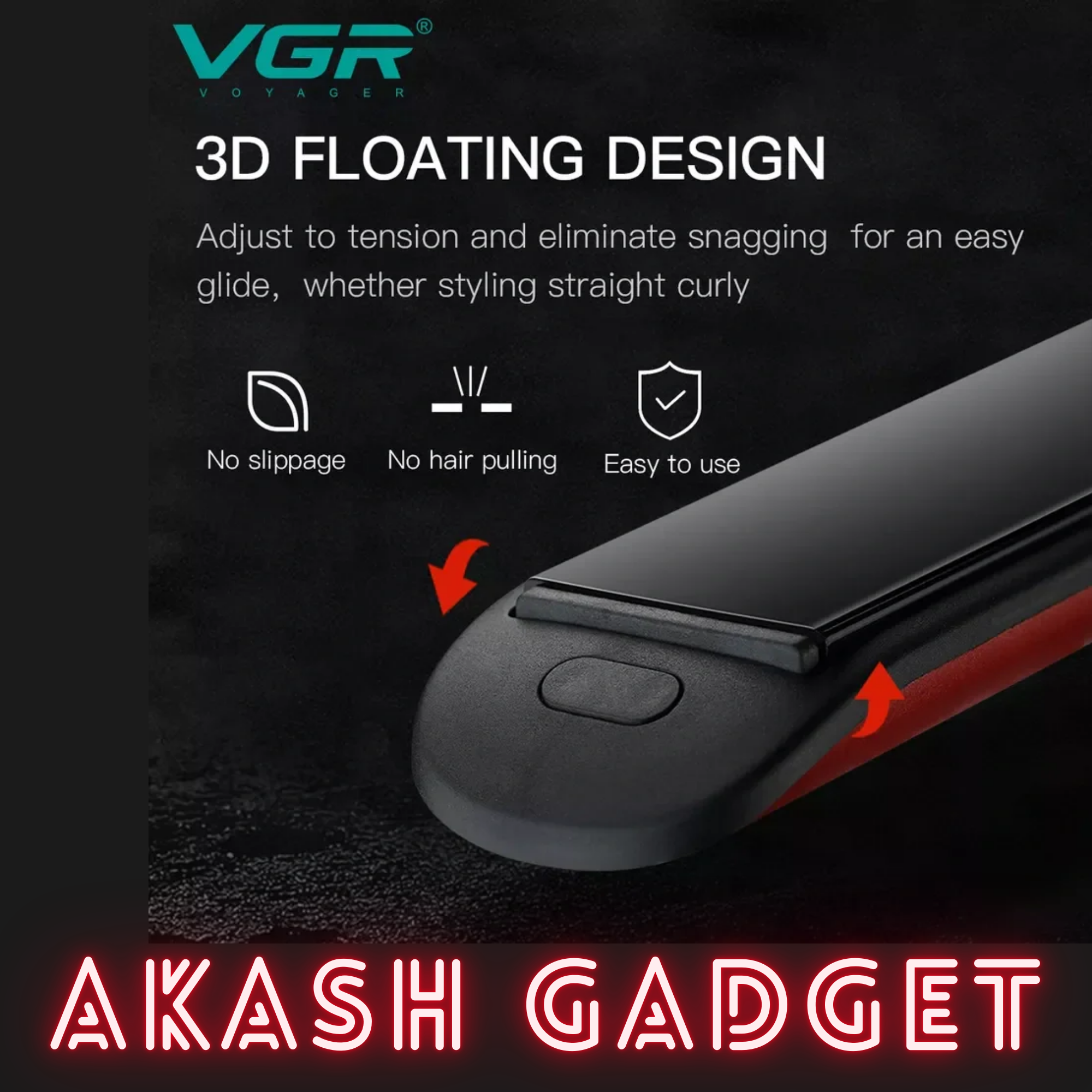 VGR V-556 Professional Hair Straightener for Women | Fast Heating Ceramic Plates_img_6