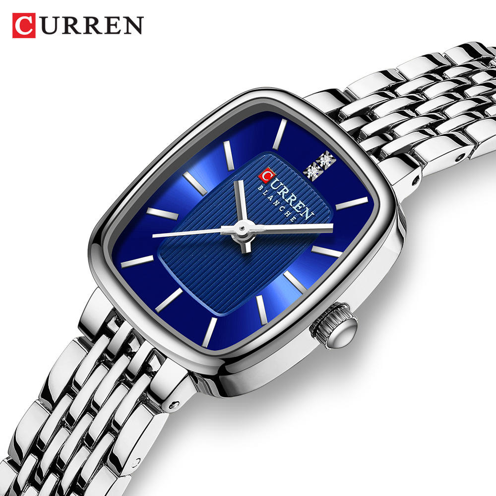 Curren 9093 Ladies Chain Watch- Blue Dial- Silver Bezel- Silver Chain- TF Code CR987CF_img_1