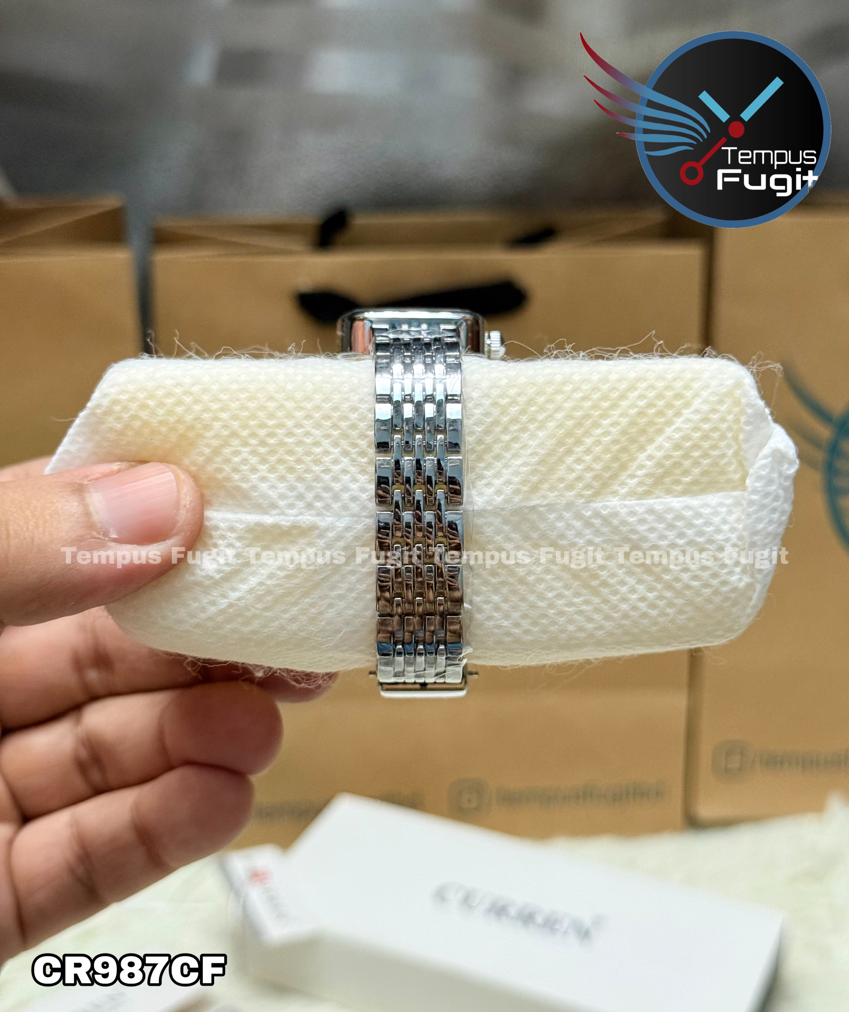 Curren 9093 Ladies Chain Watch- Blue Dial- Silver Bezel- Silver Chain- TF Code CR987CF_img_8