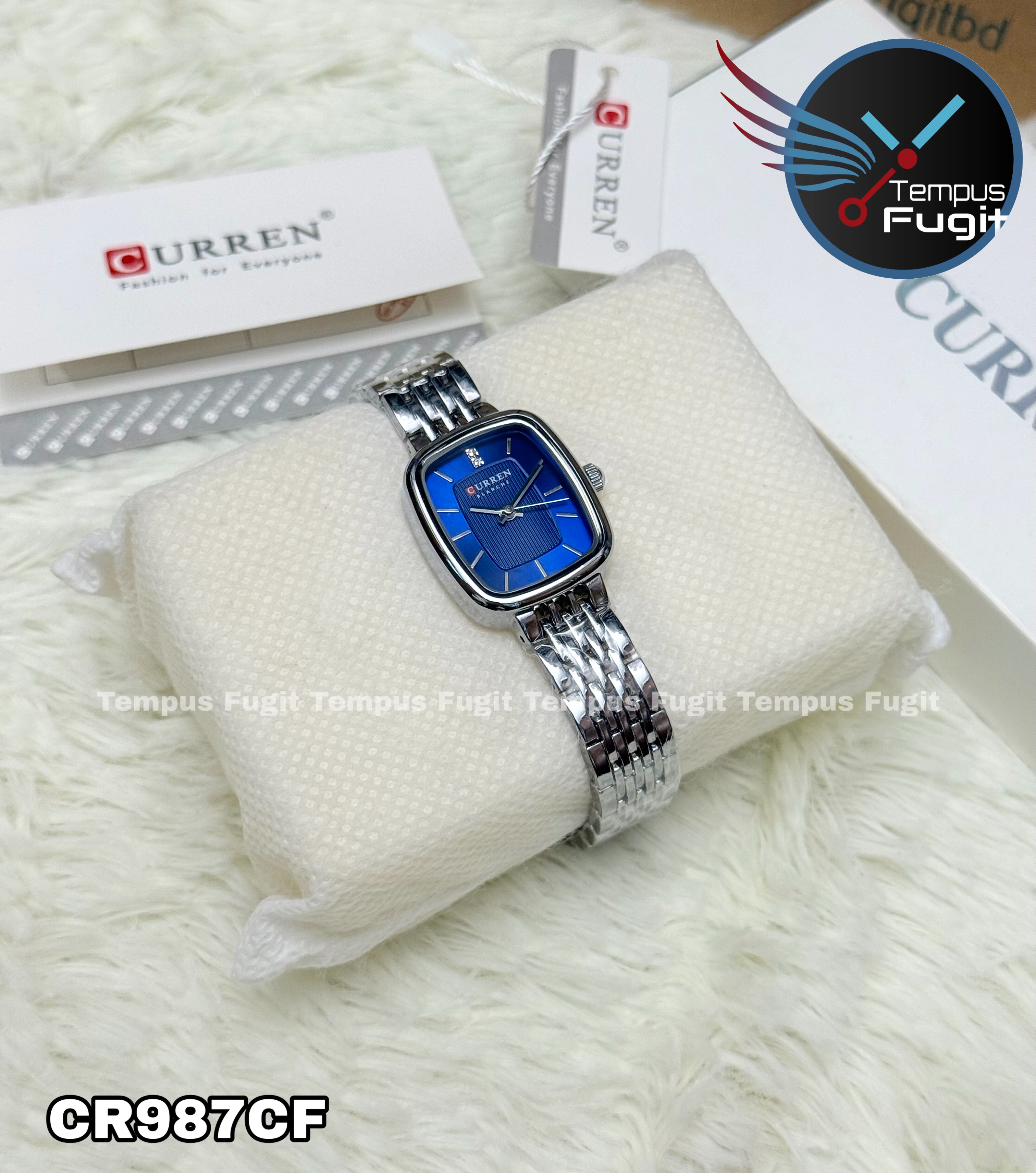 Curren 9093 Ladies Chain Watch- Blue Dial- Silver Bezel- Silver Chain- TF Code CR987CF_img_10