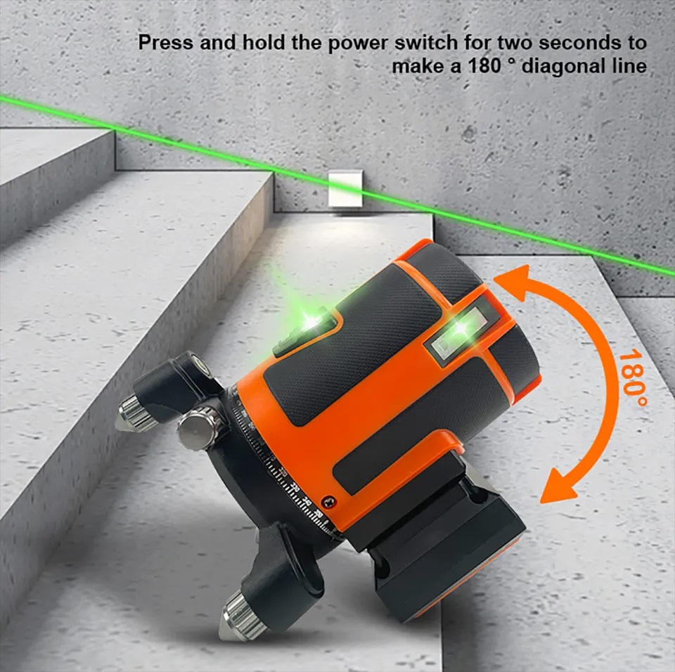 HARDEN Green 5 Lines Laser Level | Self-Leveling | 3600mAh Battery | Type-C Charging | Model: 581025_img_4