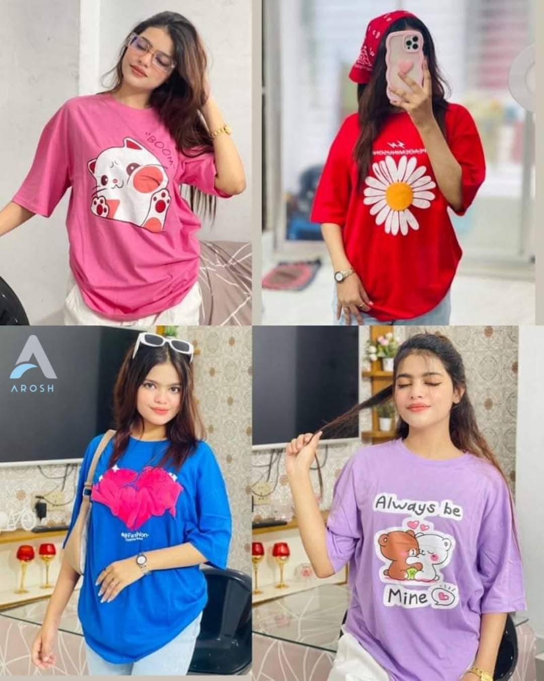 4 Pcs Ladies T-Shirt Combo Offer_img_6