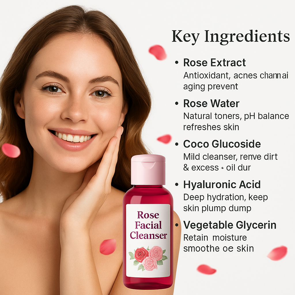 Rose Facial Gel Cleanser-Pure Rose Extract & Hydrosol🌹_img_3