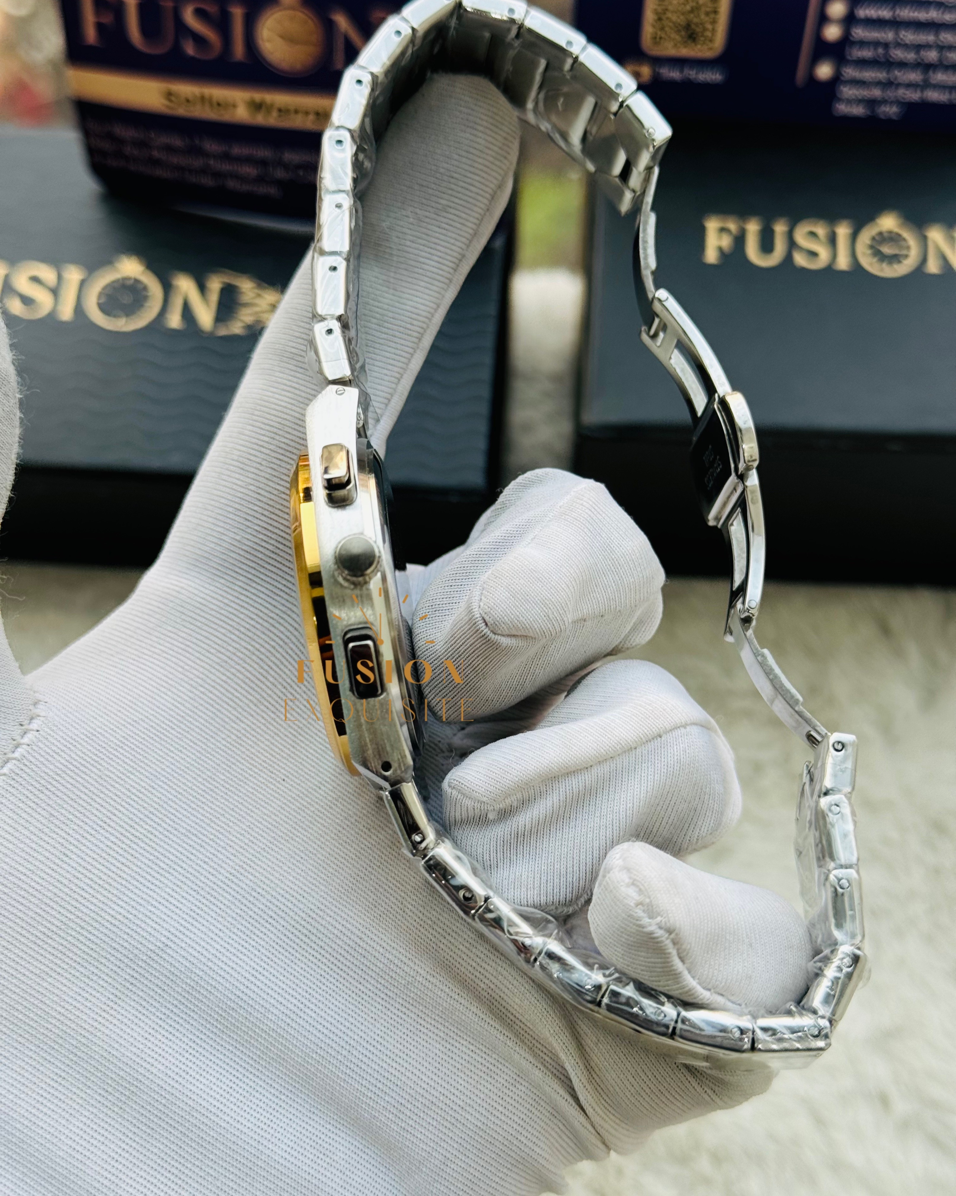 Tissot PRX Dual Tone White Chronograph Watch (AA Grade)_img_1