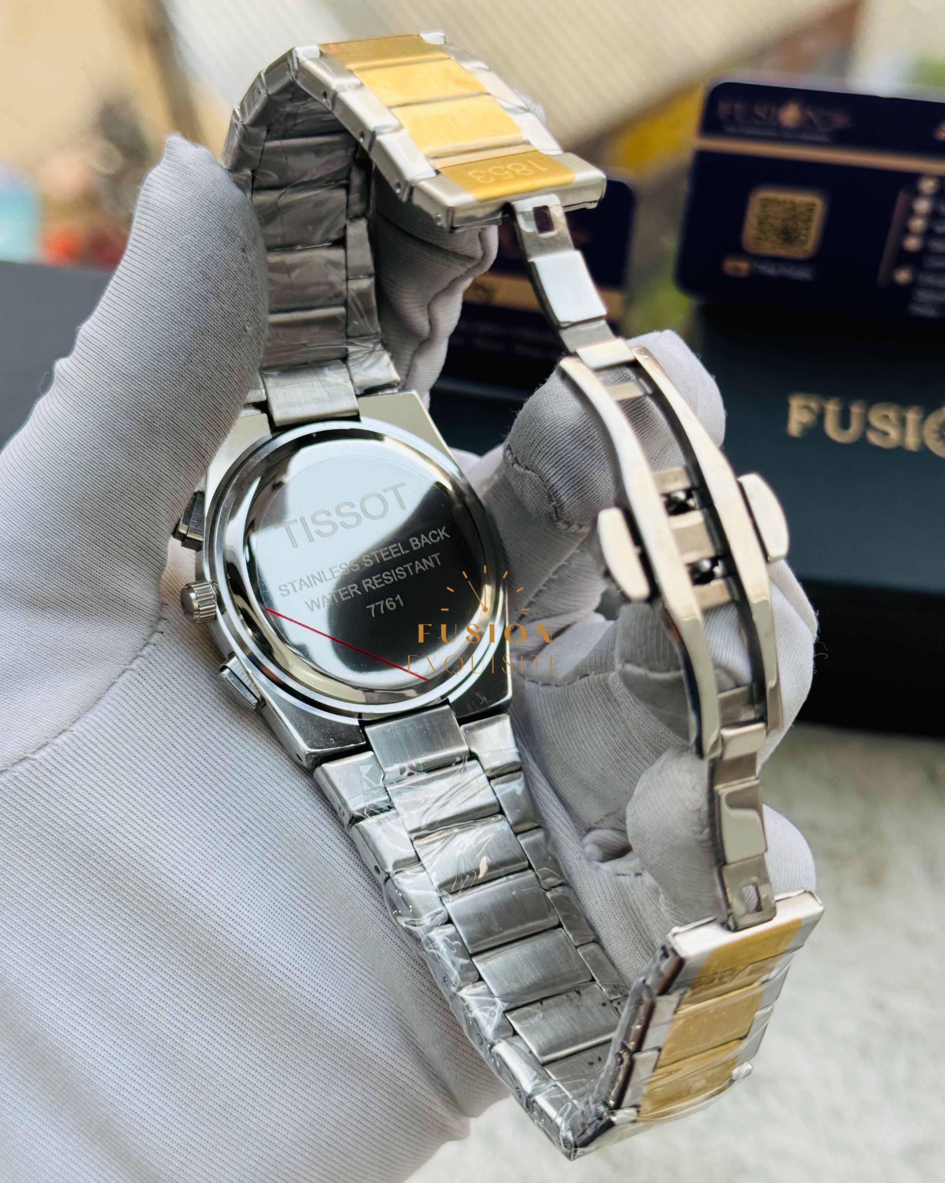 Tissot PRX Dual Tone White Chronograph Watch (AA Grade)_img_2