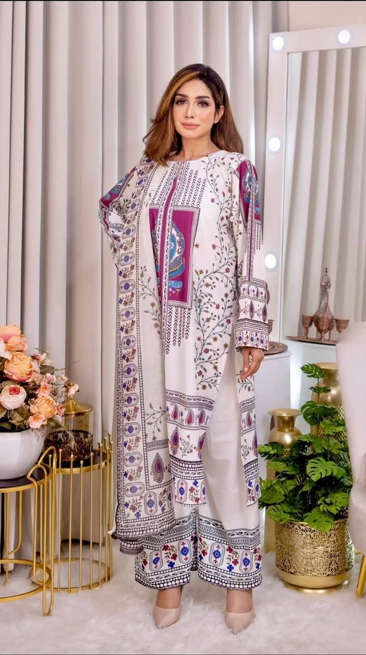 Purple Pakistani inspaird 3 piece - Image 5