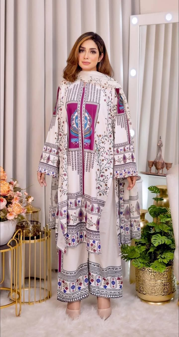 Purple Pakistani inspaird 3 piece - Image 6